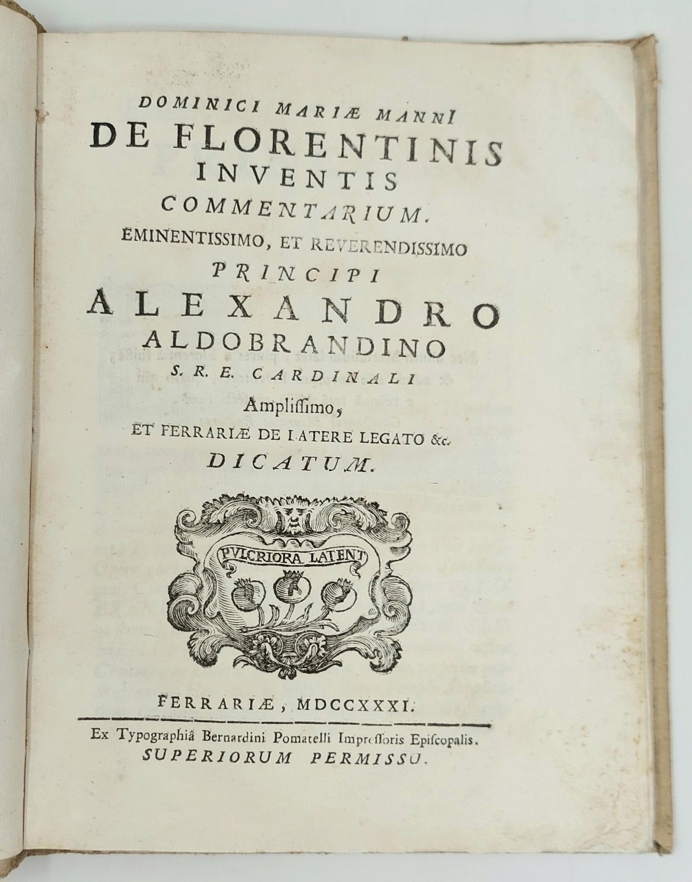 De Florentinis Inventis Commentarium.