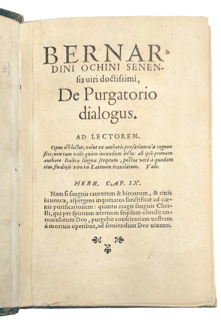 De purgatorio dialogus. Ad lectorem.&amp;nbsp;&amp;nbsp;