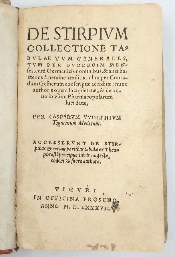 De stirpium collectione tabulae... nunc... de novo in usum pharmacopolarum …