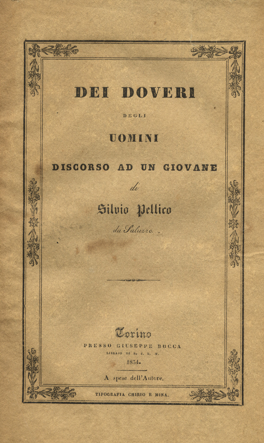 Dei Doveri degli Uomini. Discorso ad un giovane.