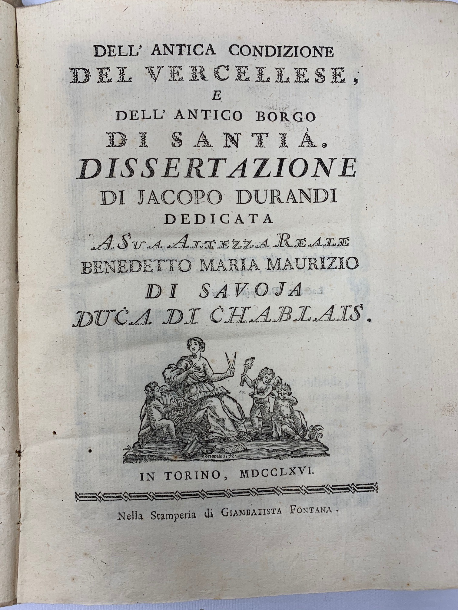 Dell'antica condizione del Vercellese e dell'antico Borgo di Santi&amp;agrave;.