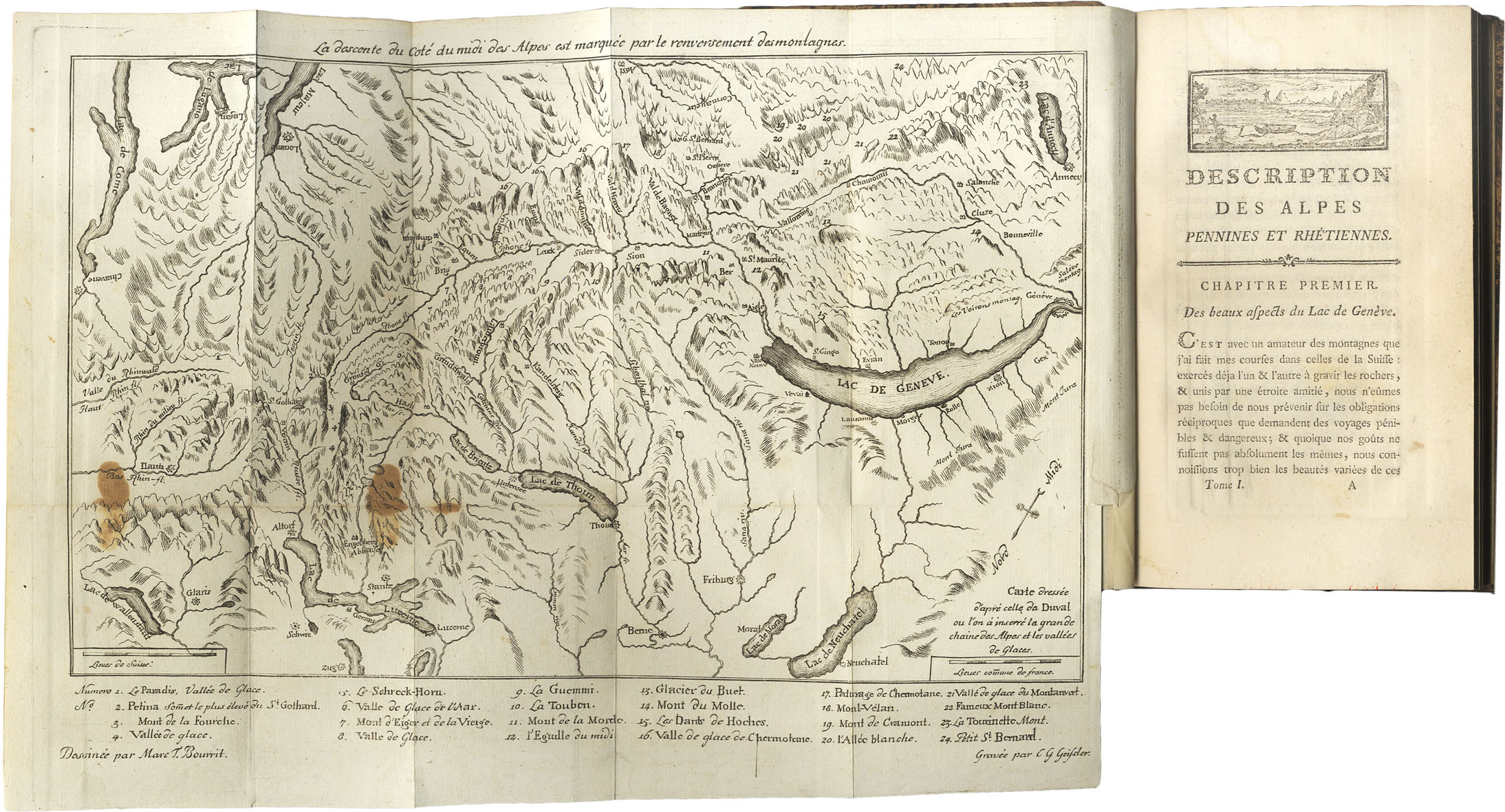 Description des Alpes Pennines et Rhetiennes.
