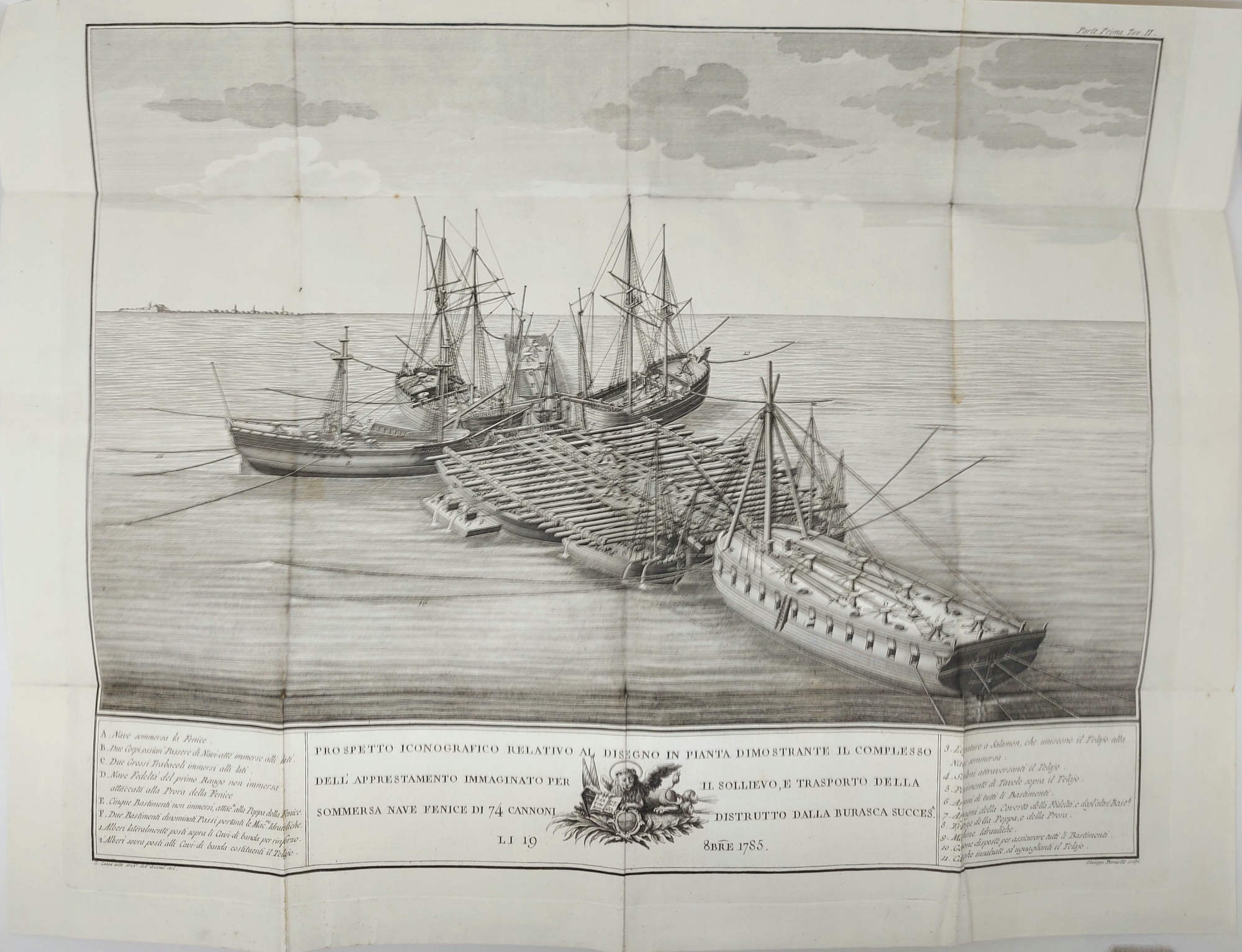 Descrizione istorica dell'Estrazione della pubblica Nave La Fenice dal Canale …