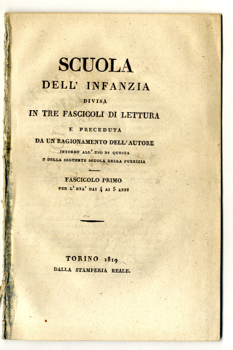 Scuola dell' infanzia divisa in tre fascicoli di lettura e …