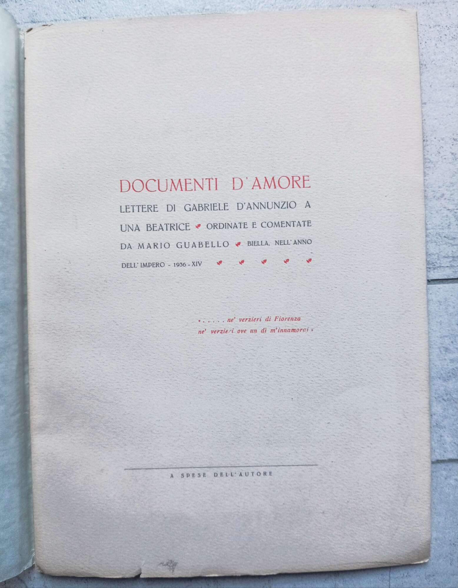 Documenti d amore. Lettere di Gabriele D' Annunzio a una …