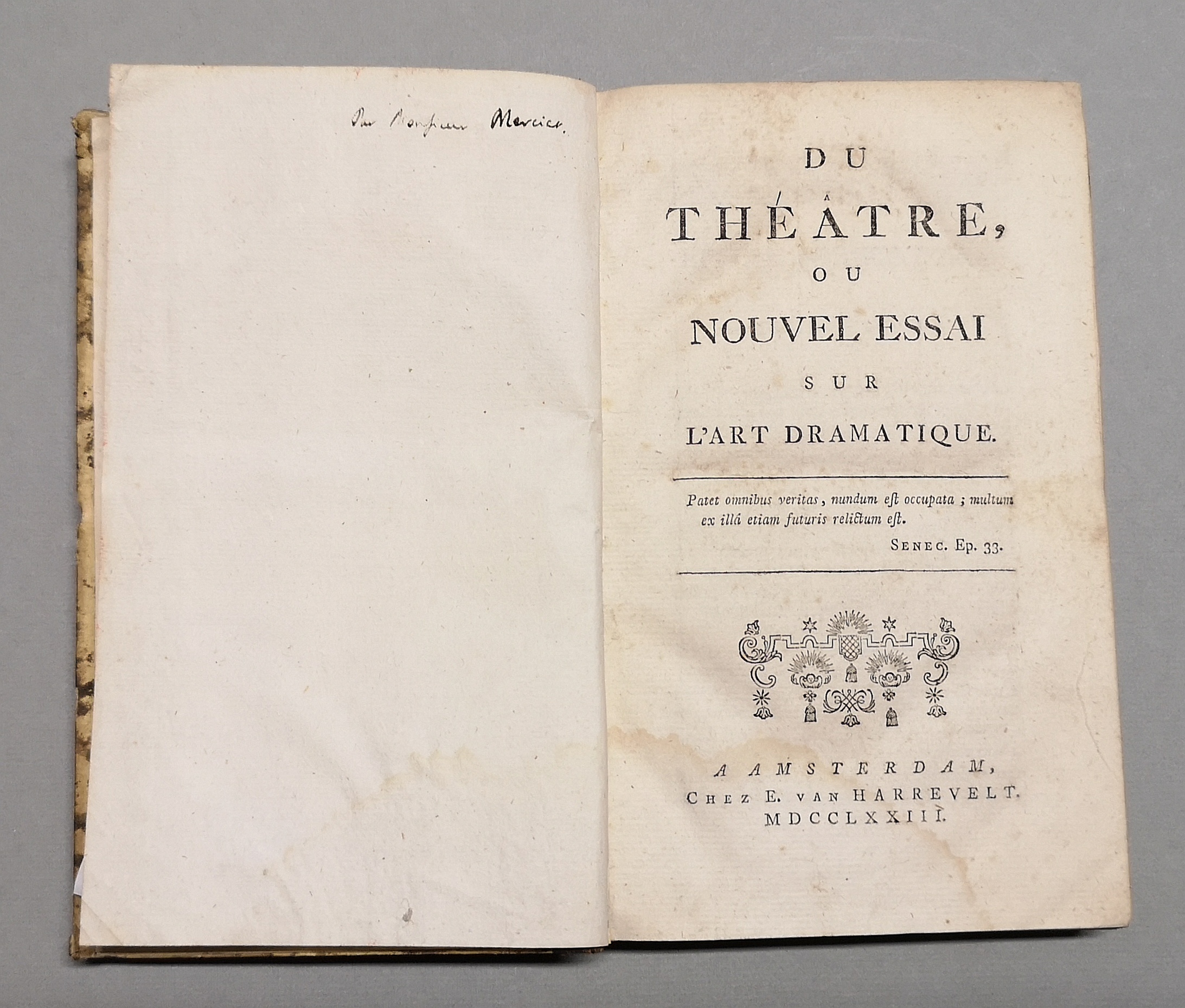 Du Théâtre, ou nouvel essai sur l'Art Dramatique.