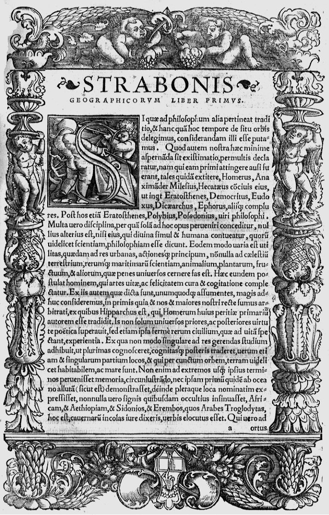 En tibi lector studiose Strabonis Geographicorum Commentarios,