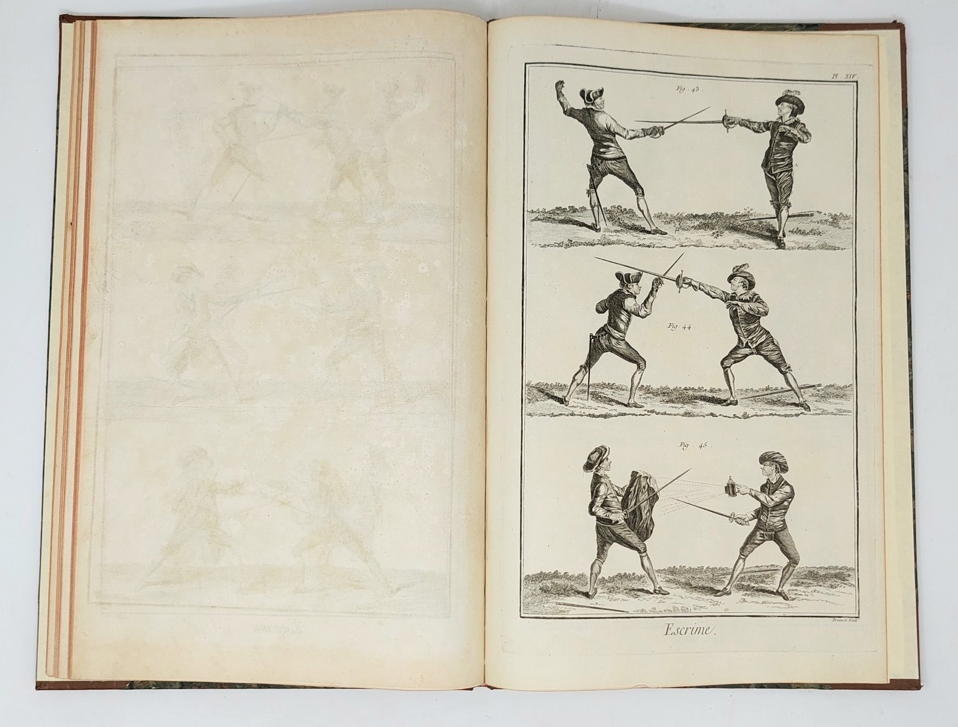 Escrime, contenant 15 planches. (Estratto dell'edizione originale dell'Encyclop&amp;eacute;die ou Dictionnaire …