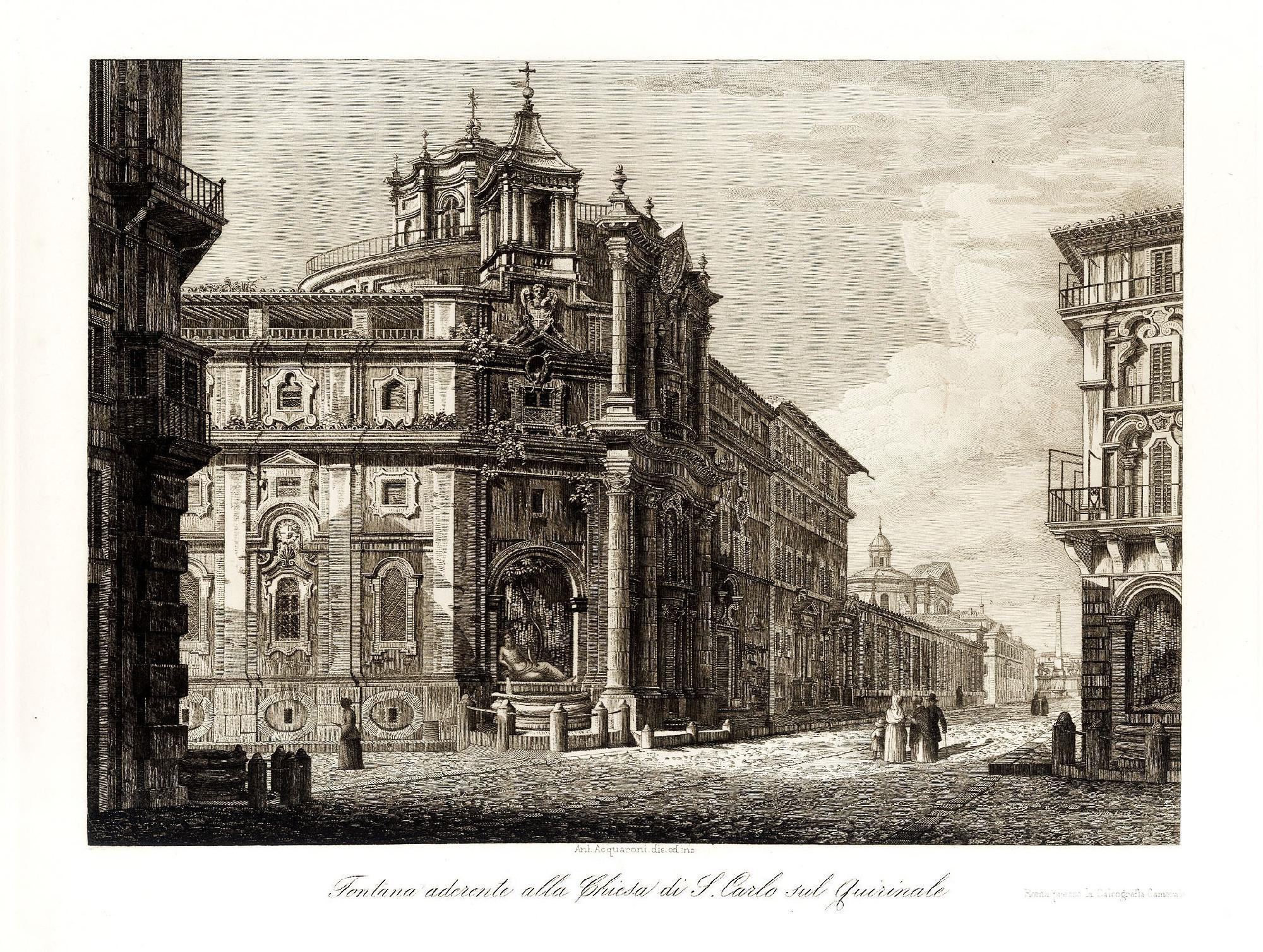 Fontana aderente alla Chiesa di S. Carlo sul Quirinale.