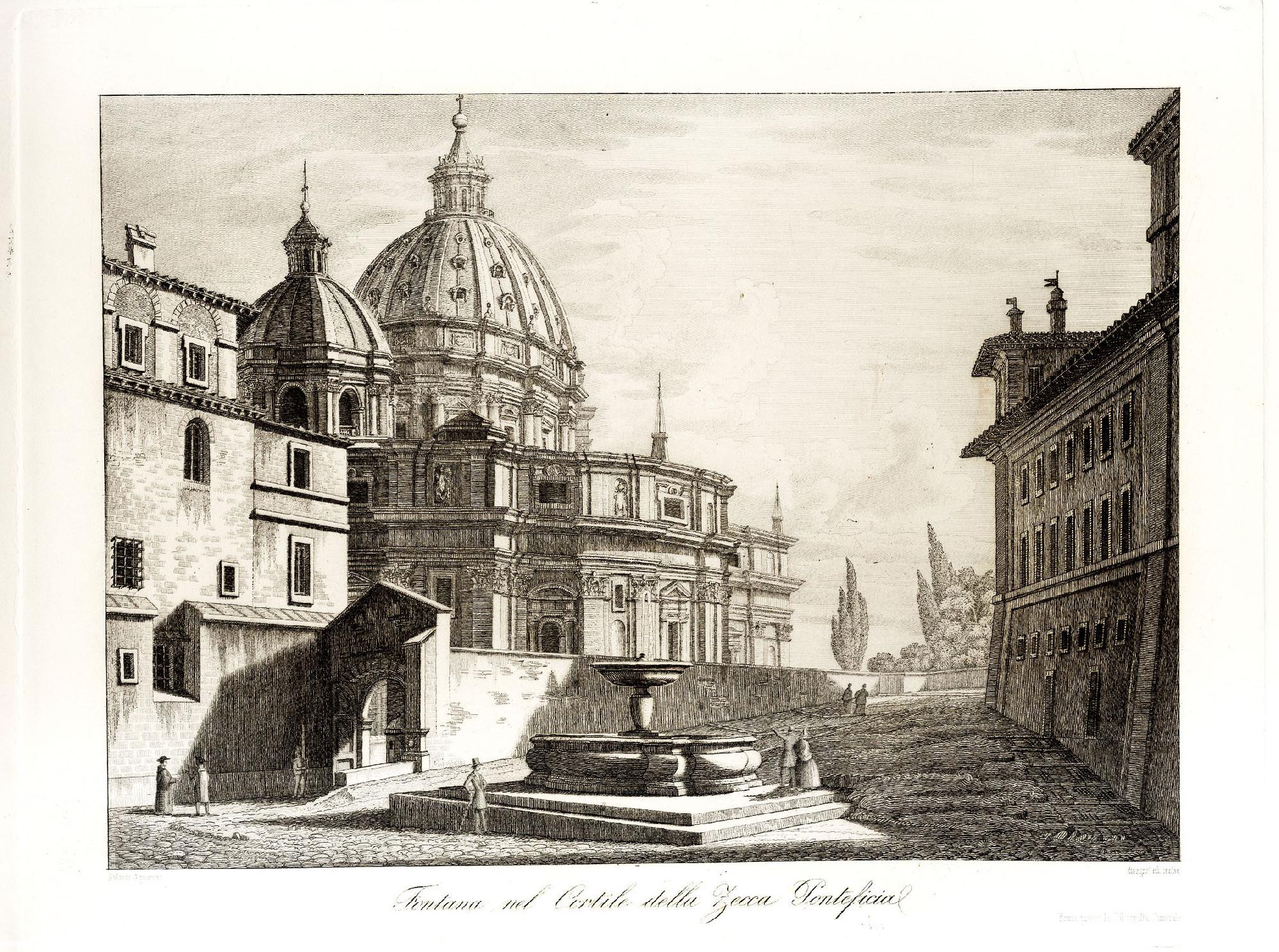 Fontana nel Cortile della Zecca Pontificia.