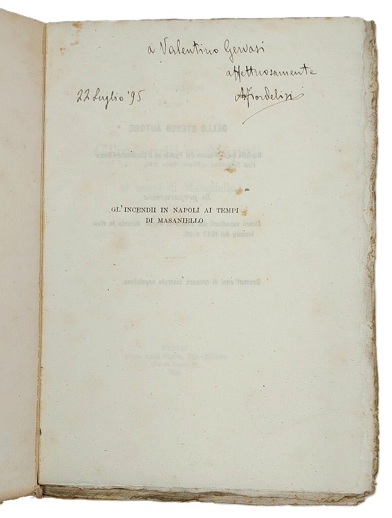Gl'incendii in Napoli ai tempi di Masaniello