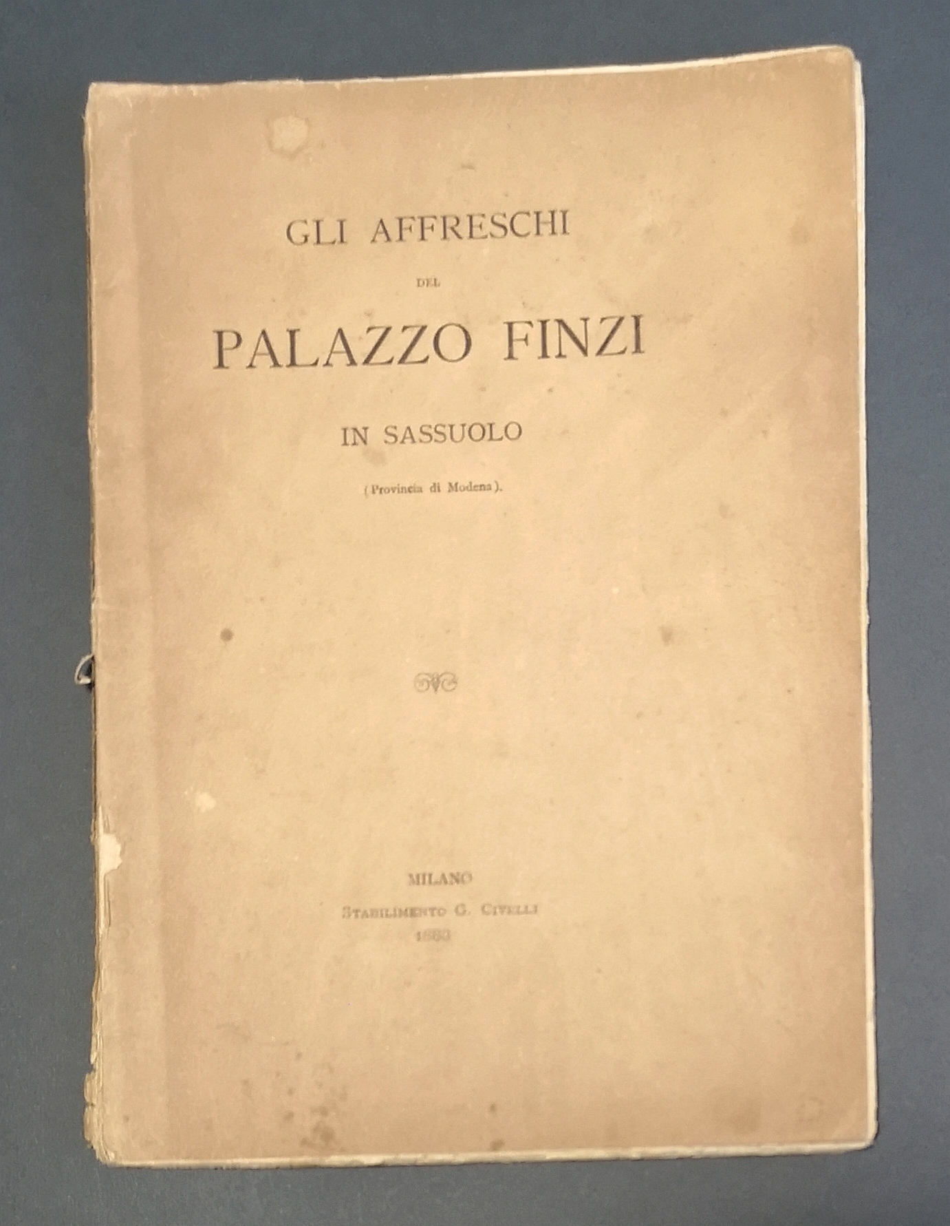 Gli affreschi del palazzo Finzi in Sassuolo (Provincia di Modena).