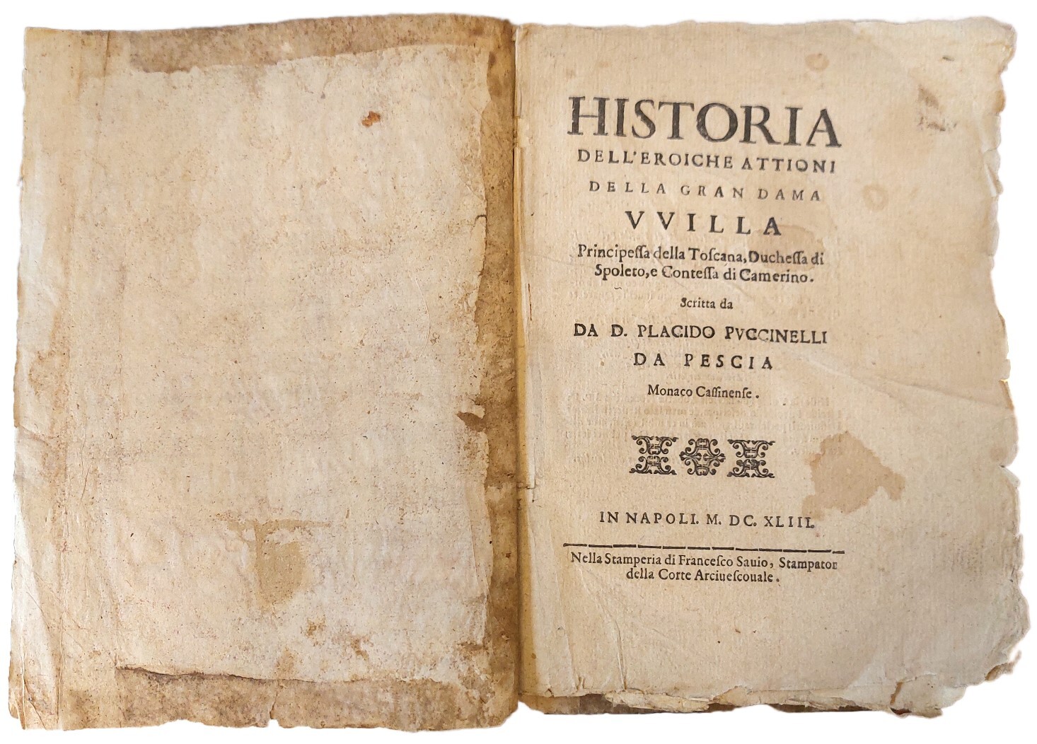 Historia dell'eroiche attioni della gran dama Uvilla, principessa della Toscana …