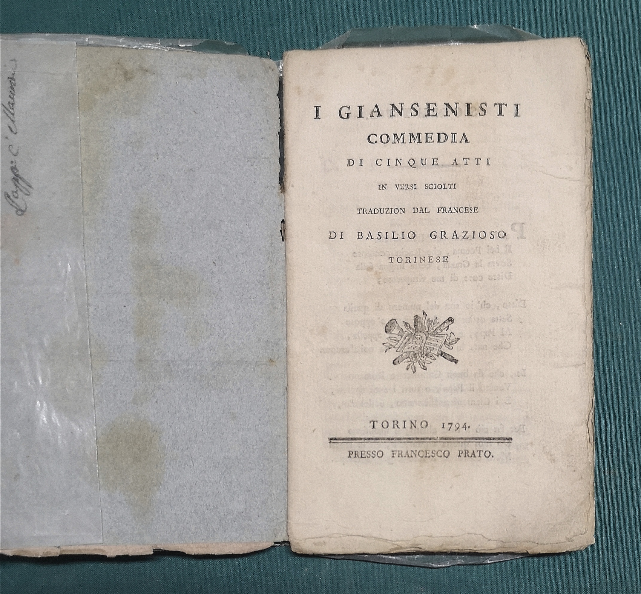 I Giansenisti. Commedia di cinque atti in versi sciolti. Traduzion …