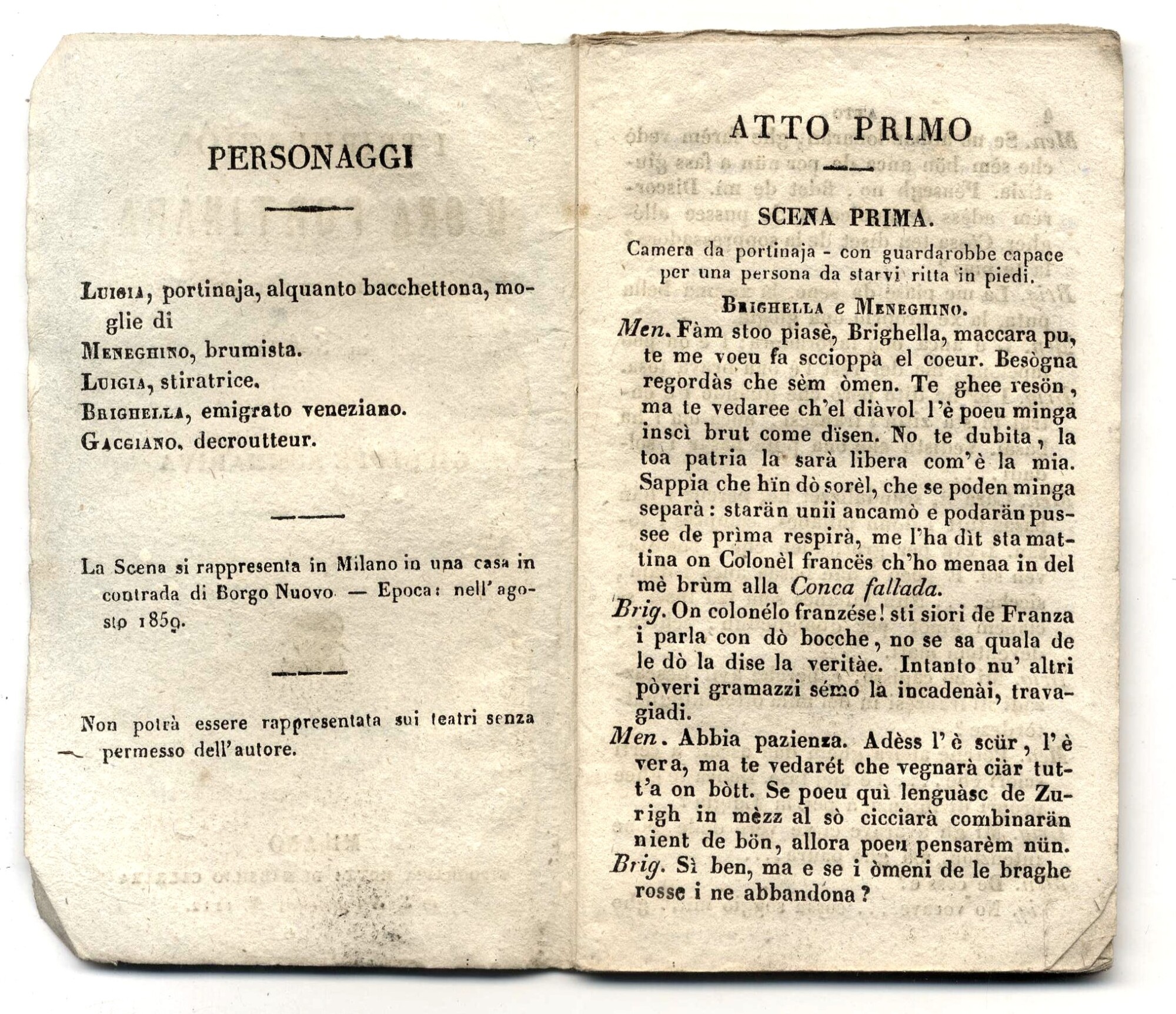 I tribulazi&amp;ograve;n d'ona portin&amp;agrave;ra. Commedia in tre atti in dialetto