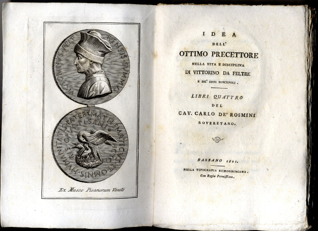 Idea dell'ottimo precettore&amp;nbsp;nella vita e disciplina di Vittorino da Feltre.