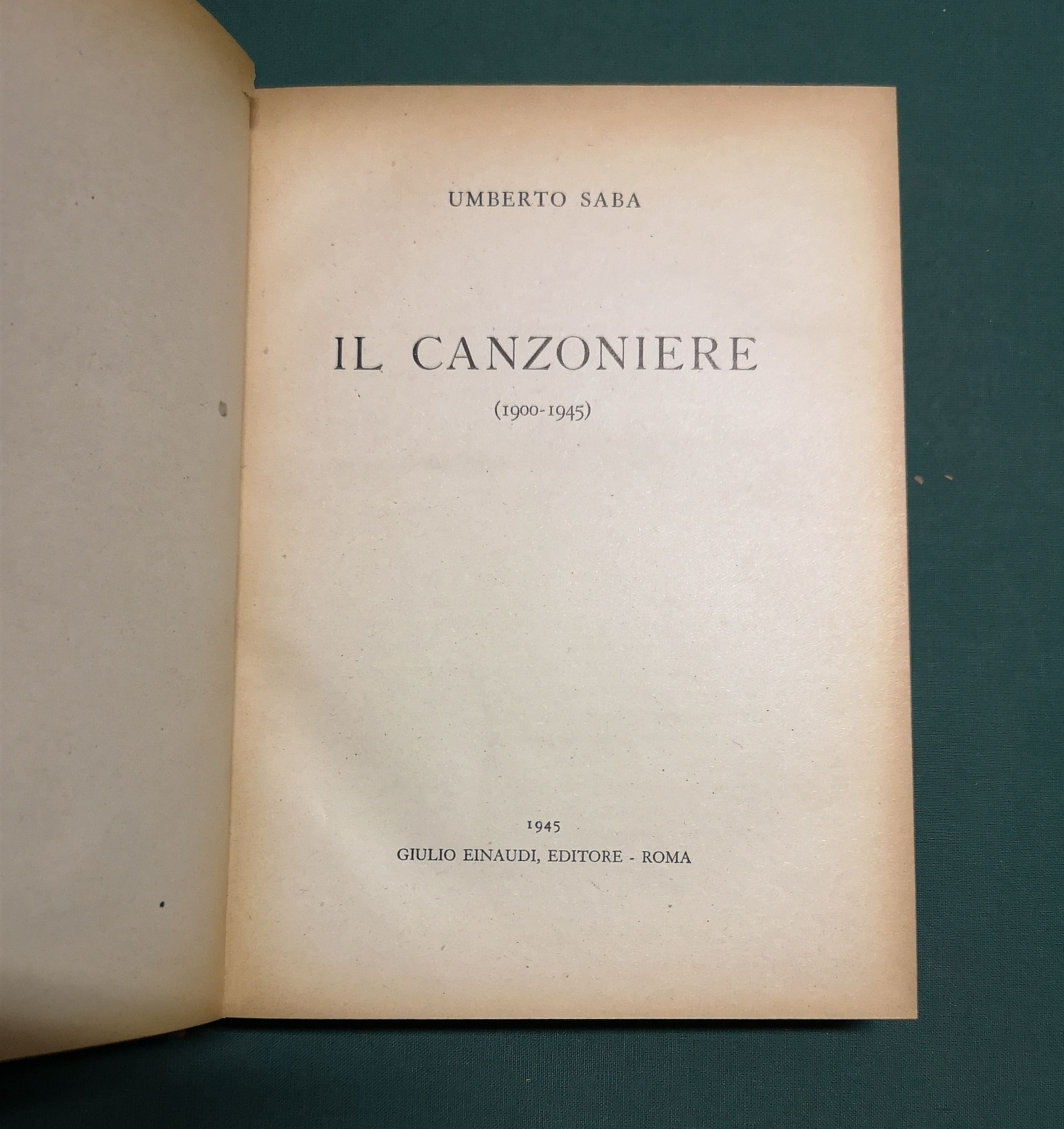 Il Canzoniere (1900-1945).