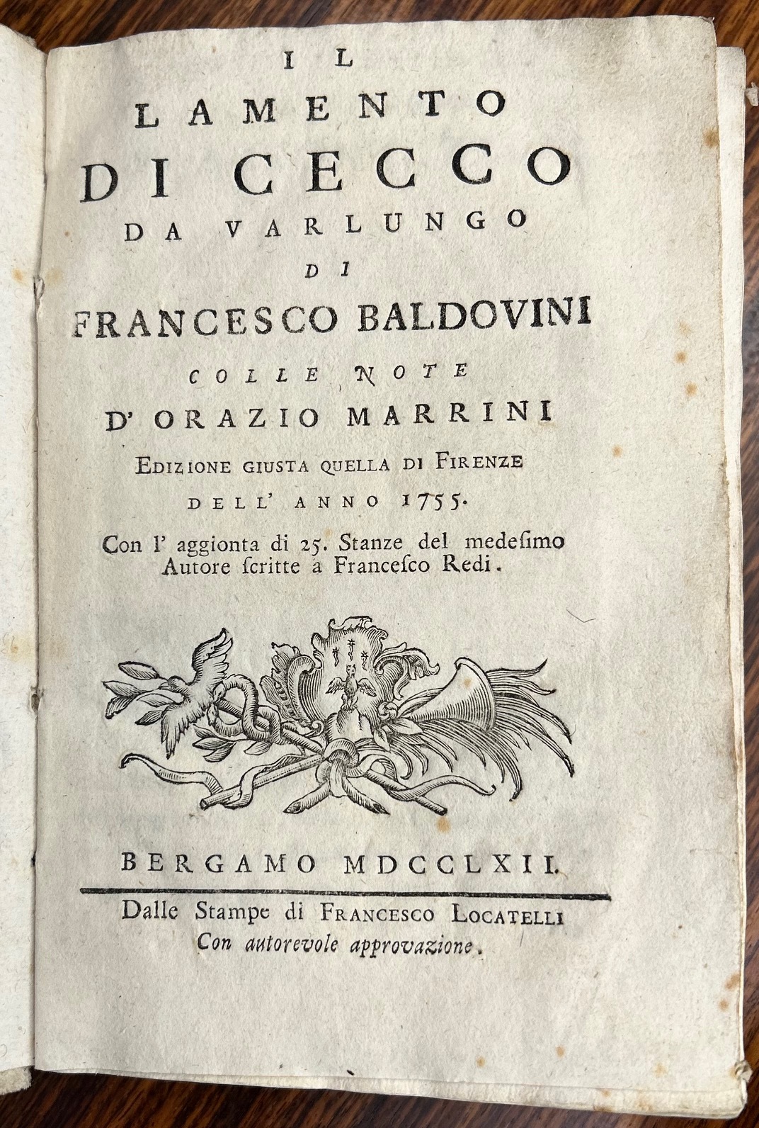 Il Lamento di Cecco da Varlungo, con le note di …