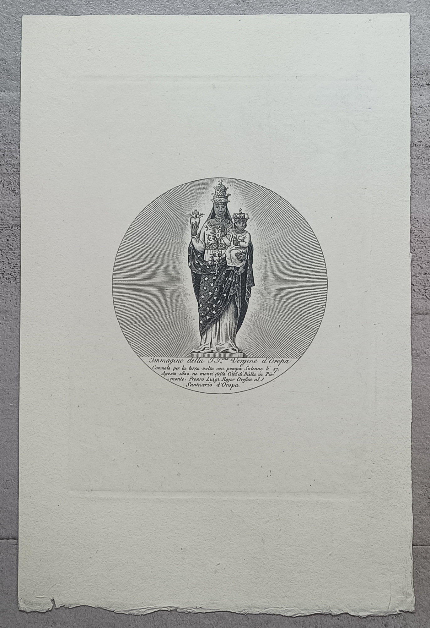 Immagine della SS.ma Vergine d'Oropa Coronata per la terza volta …