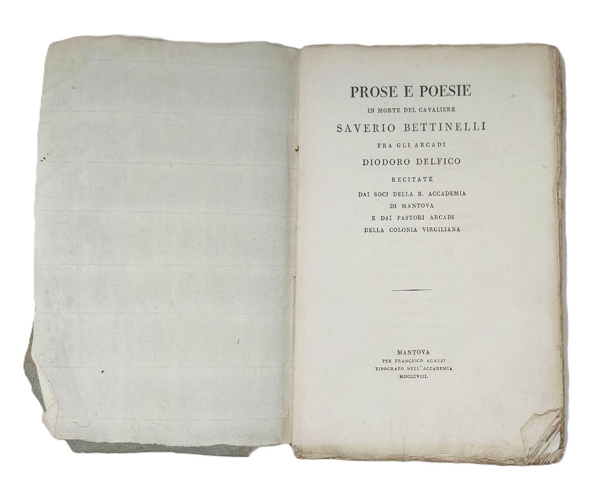 in morte del Cavaliere Saverio Bettinelli fra gli Arcadi Diodoro …