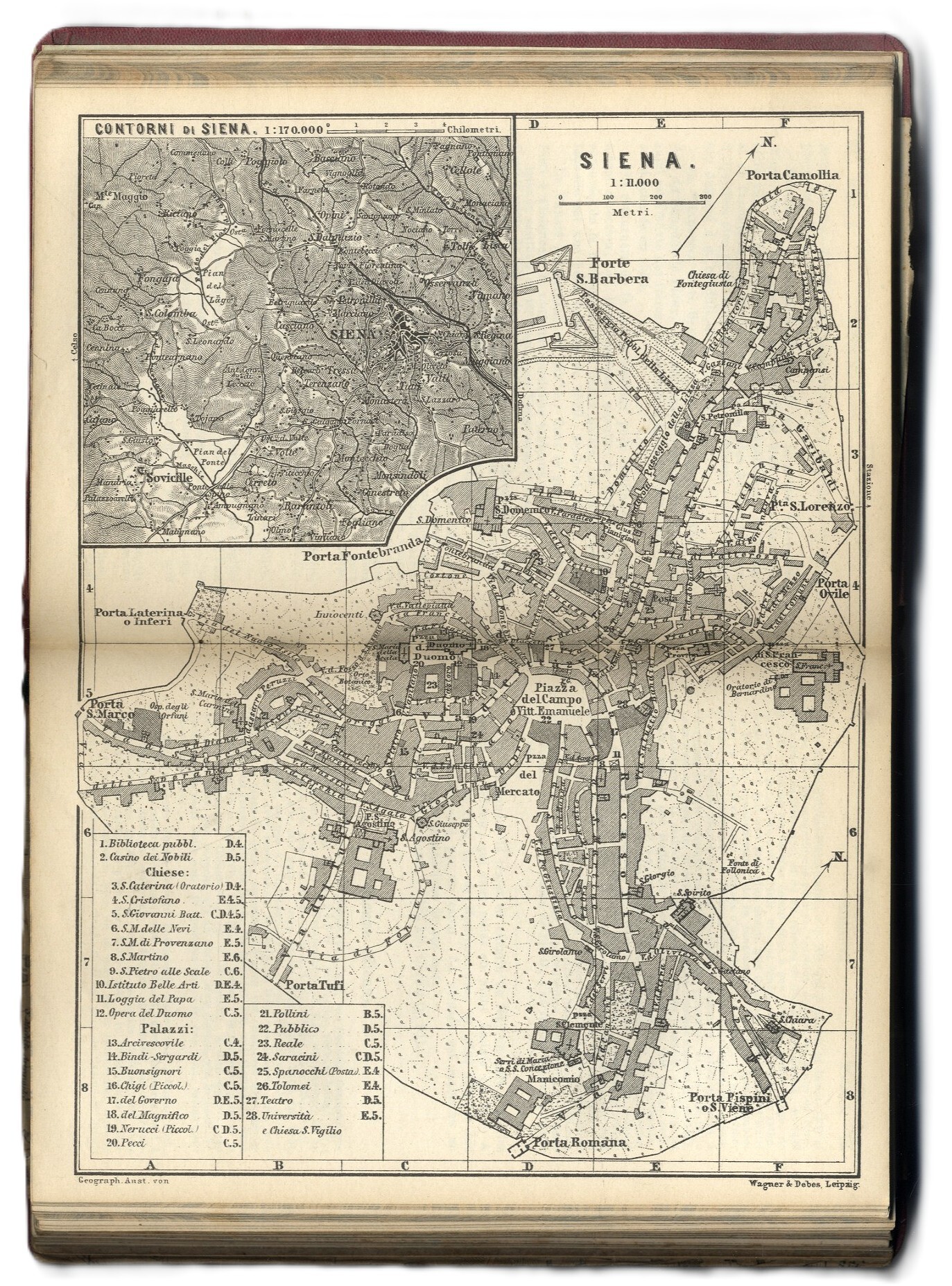 Italie centrale y compris Rome et ses environs.&amp;nbsp;Avec 10 cartes, …