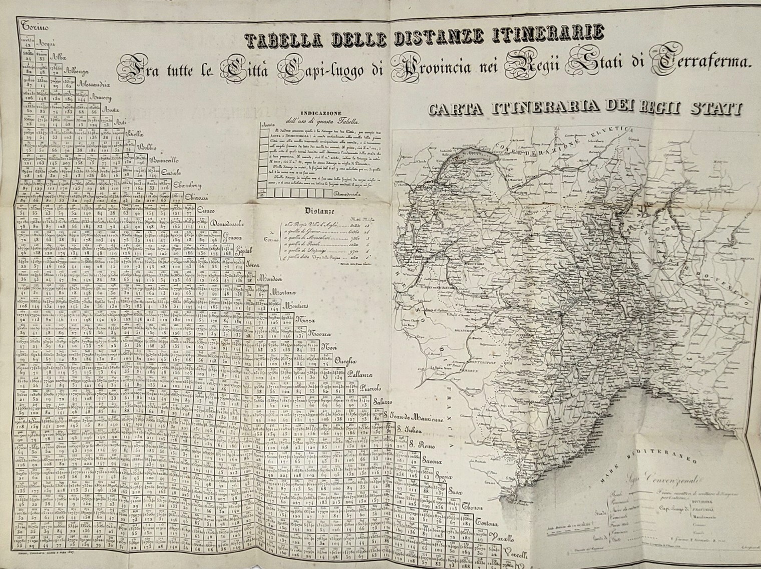 Itinerario pei Regj Stati di terraferma, compilato sui documenti somministrati …