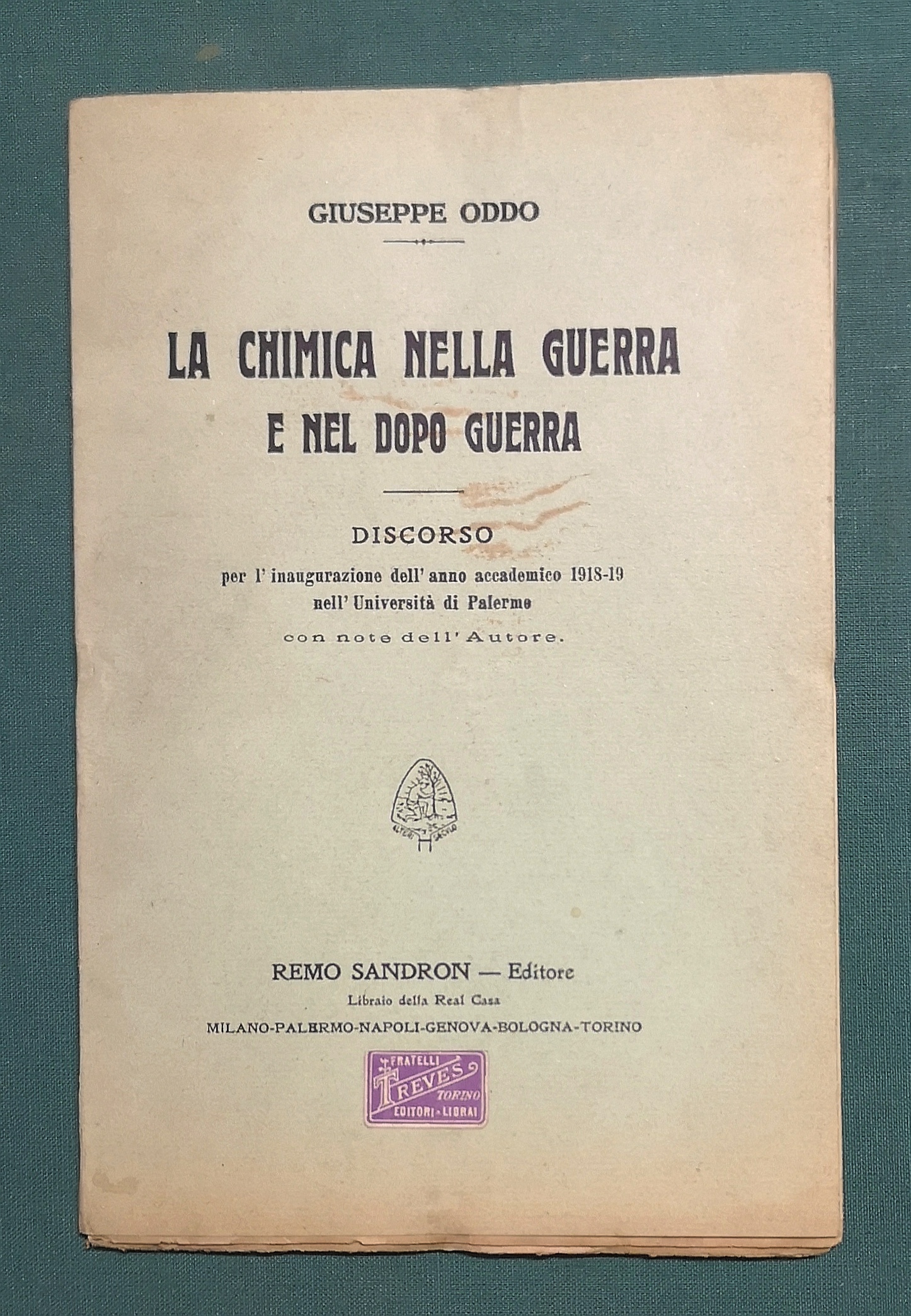 La chimica nella guerra e nel dopo guerra. Discorso per …