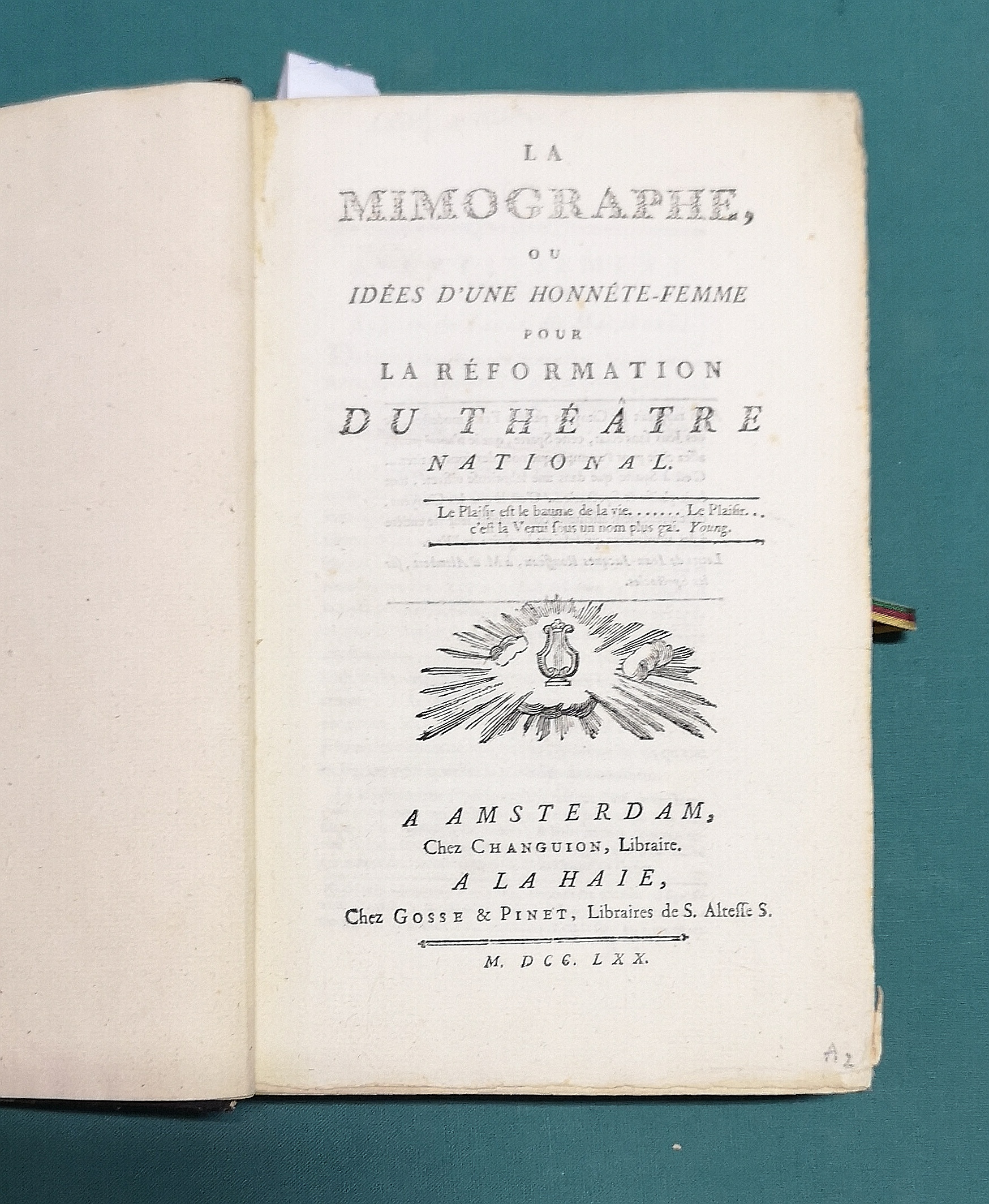 La Mimographe, ou idées d'une honnête-femme pour la réformation du …