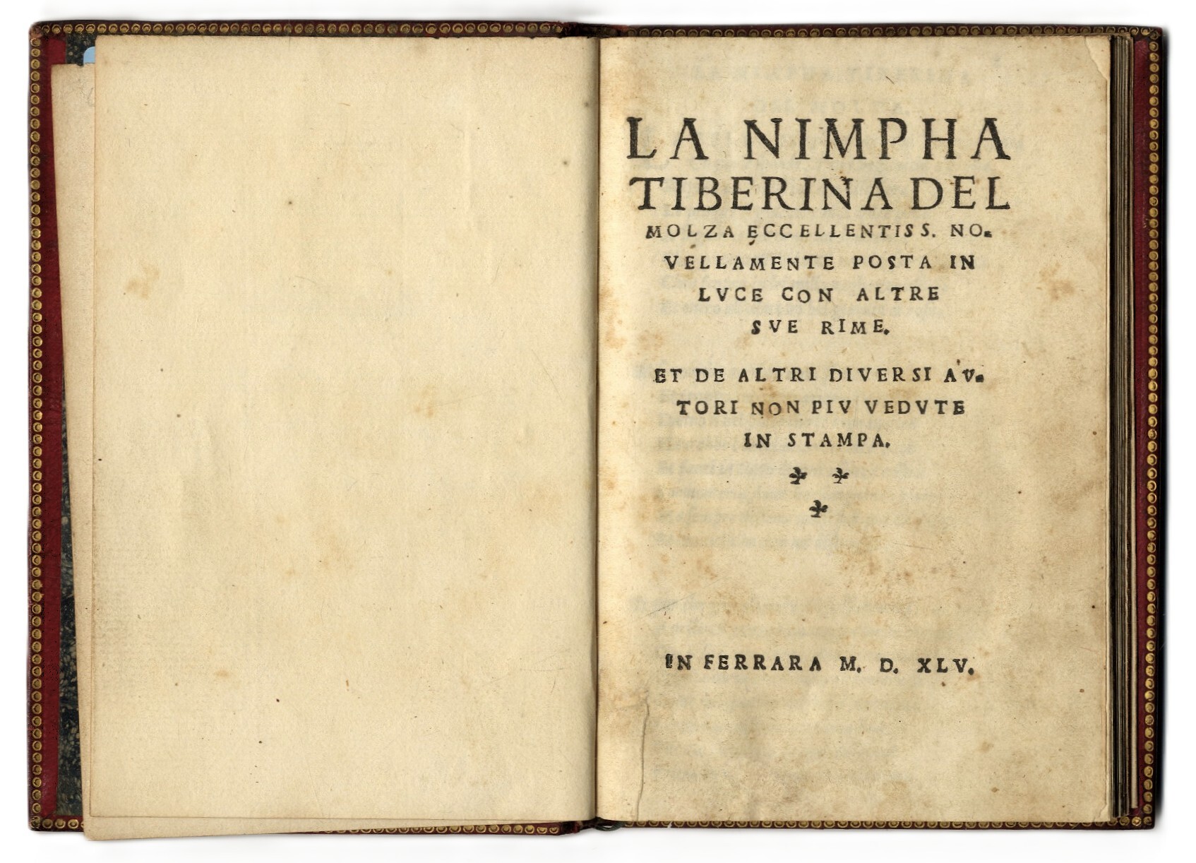 La nimpha tiberina del Molza eccellentiss. Novellamente posta in luce …