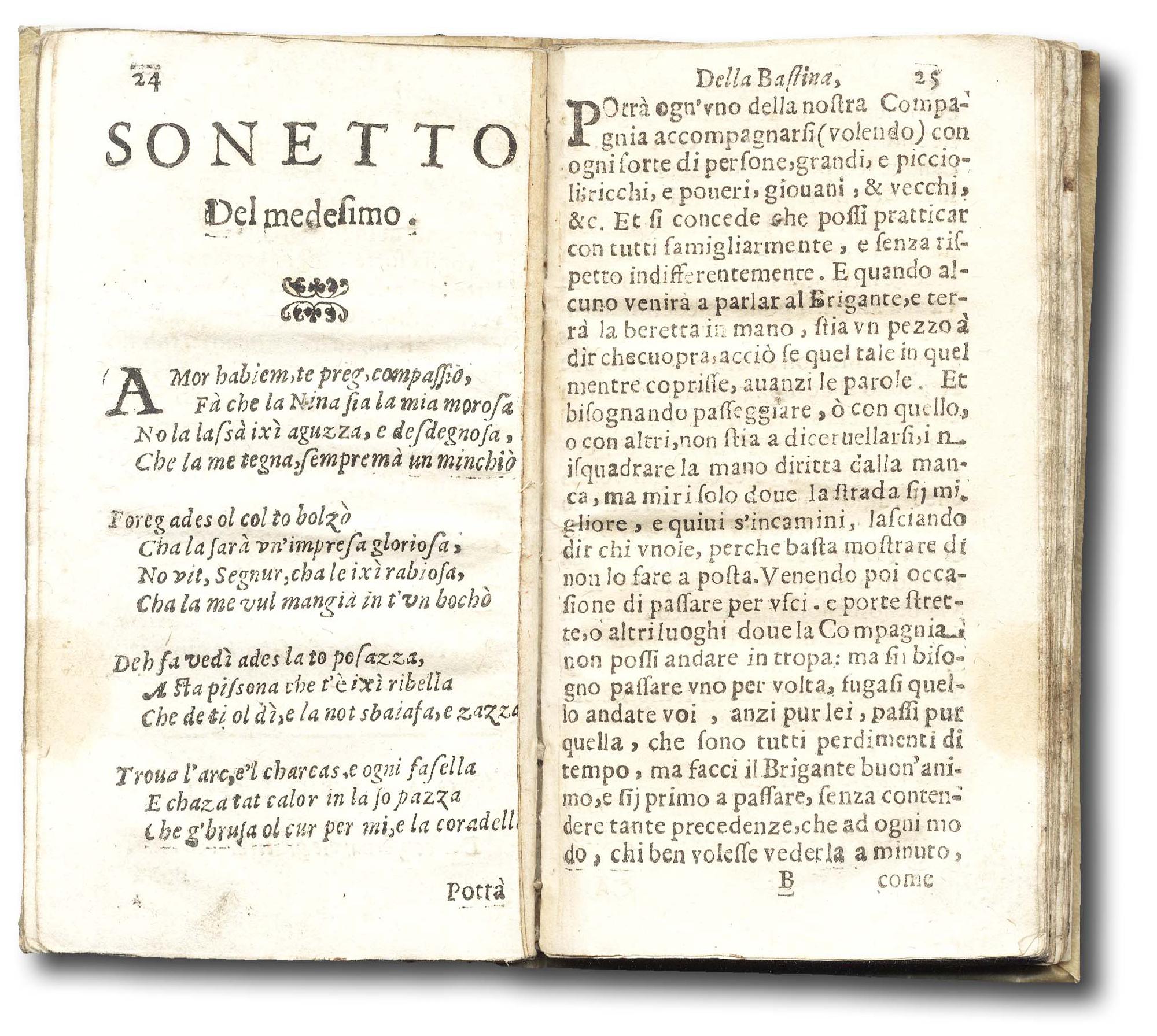 La nobilissima anzi asinissima compagnia delli briganti della Bastina... (Segue, …