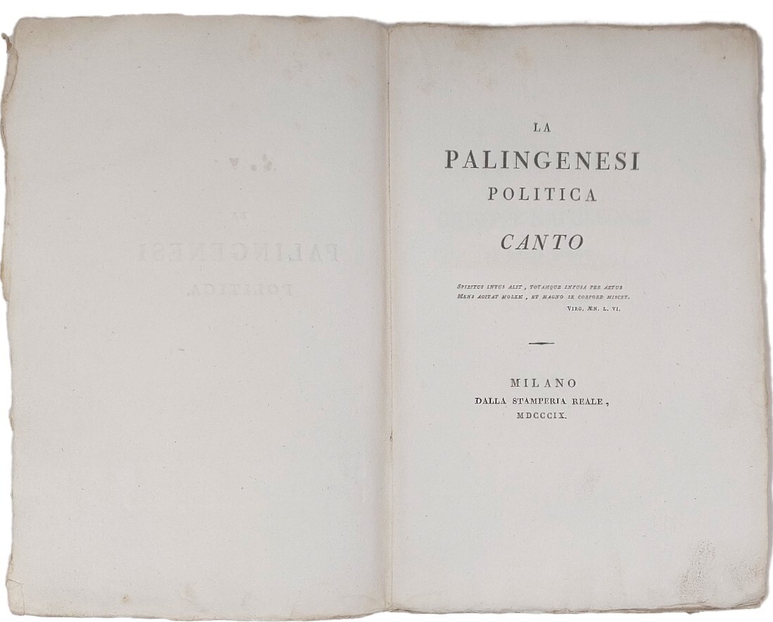 La Palingenesi Politica. Canto.
