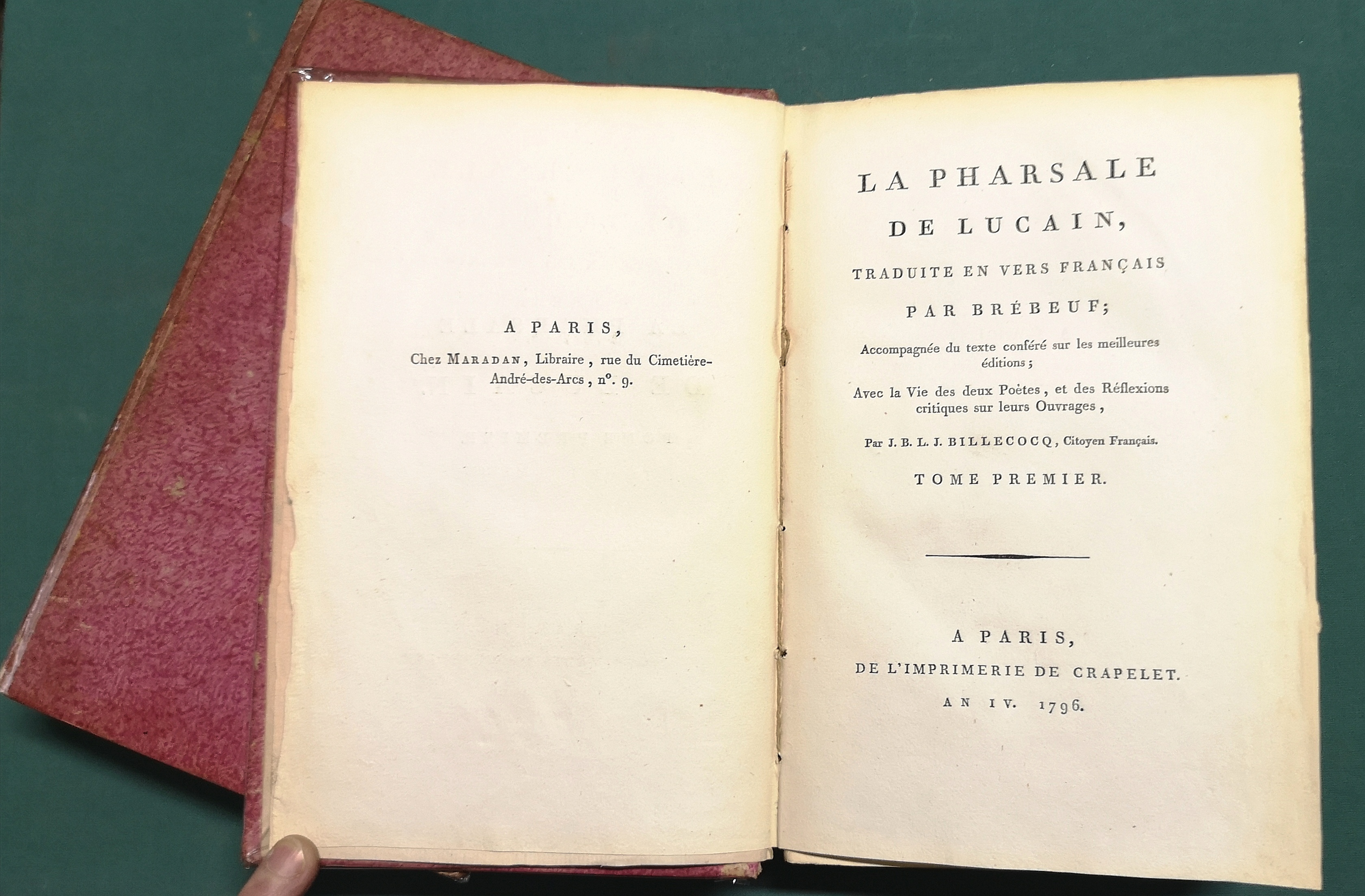 La Pharsale de Lucain, traduite en vers français par Brébeuf, …