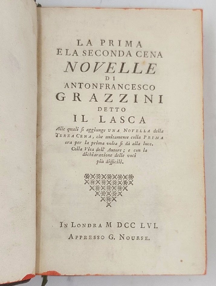 La Prima e la Seconda Cena. Novelle.&amp;nbsp;Alle quali si aggiunge …