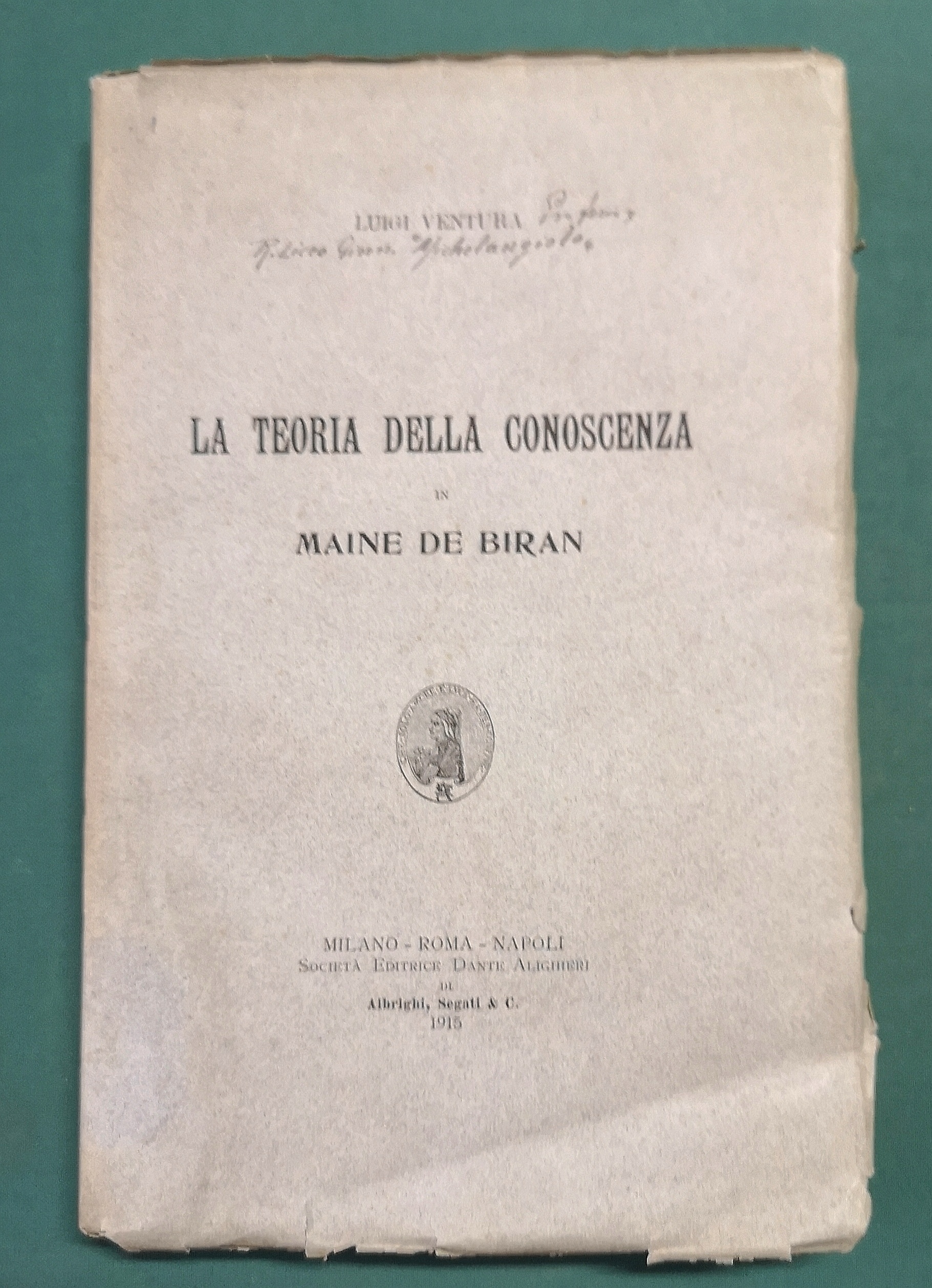 La Teoria della conoscenza in Maine de Biran.