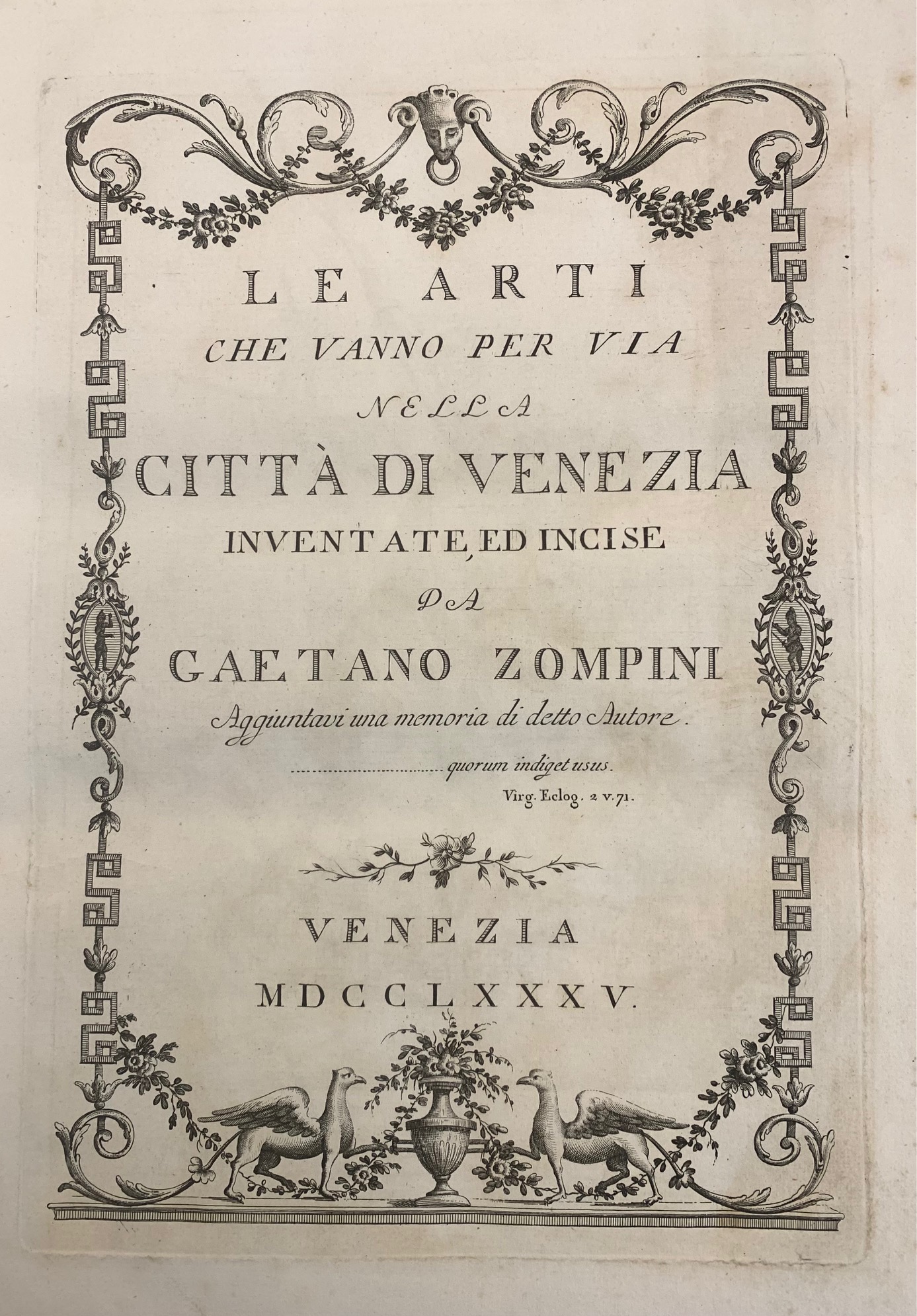 Le Arti che vanno per via nella citt&amp;agrave; di Venezia, …