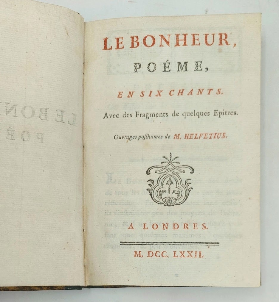 Le Bonheur, po&amp;egrave;me en six Chants, avec des Fragments de …