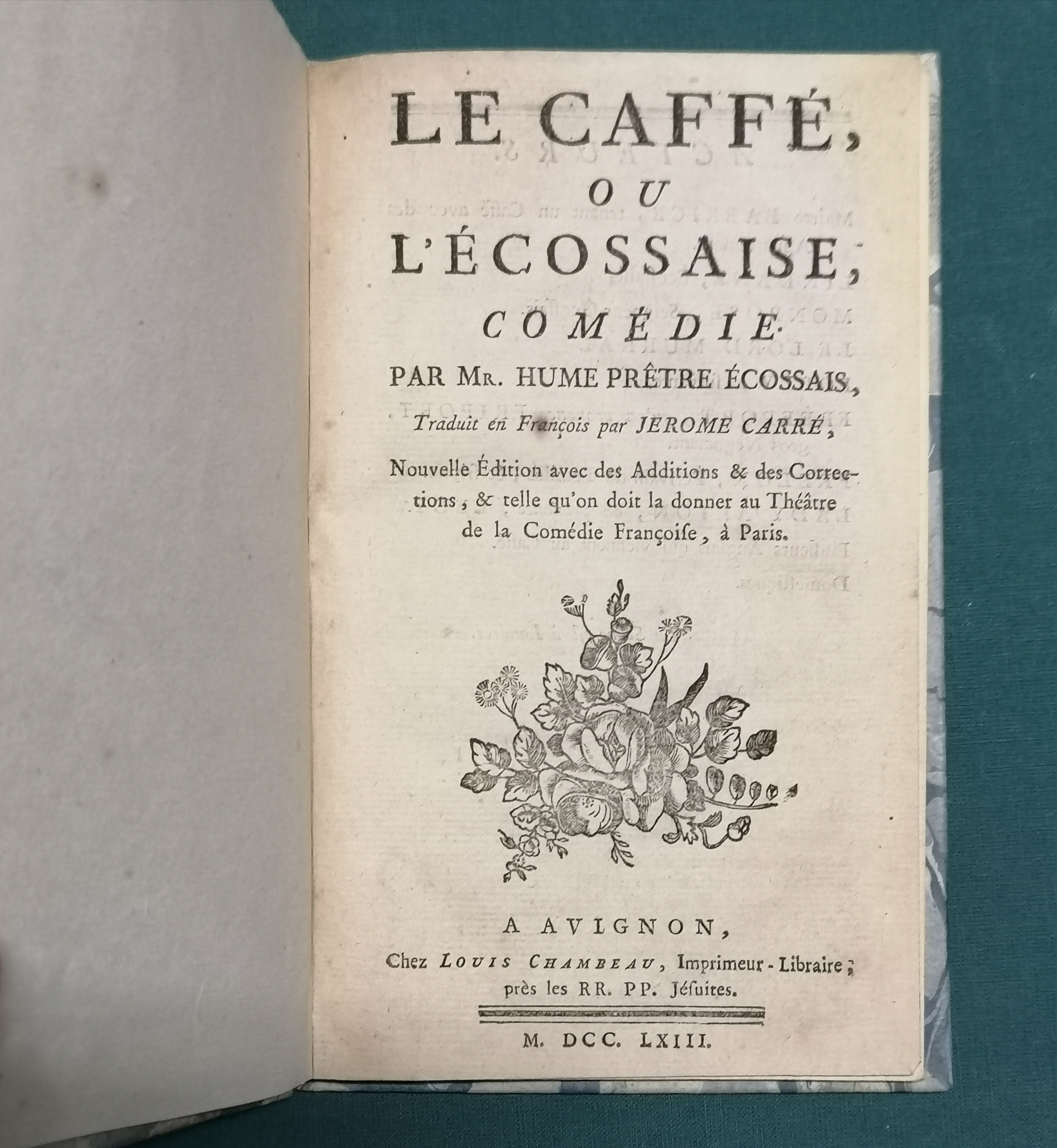 Le caff&amp;egrave;, ou l'Ecossaise, com&amp;eacute;die par Mr. Hume pr&amp;ecirc;tre &amp;eacute;cossais,&amp;nbsp;traduit …