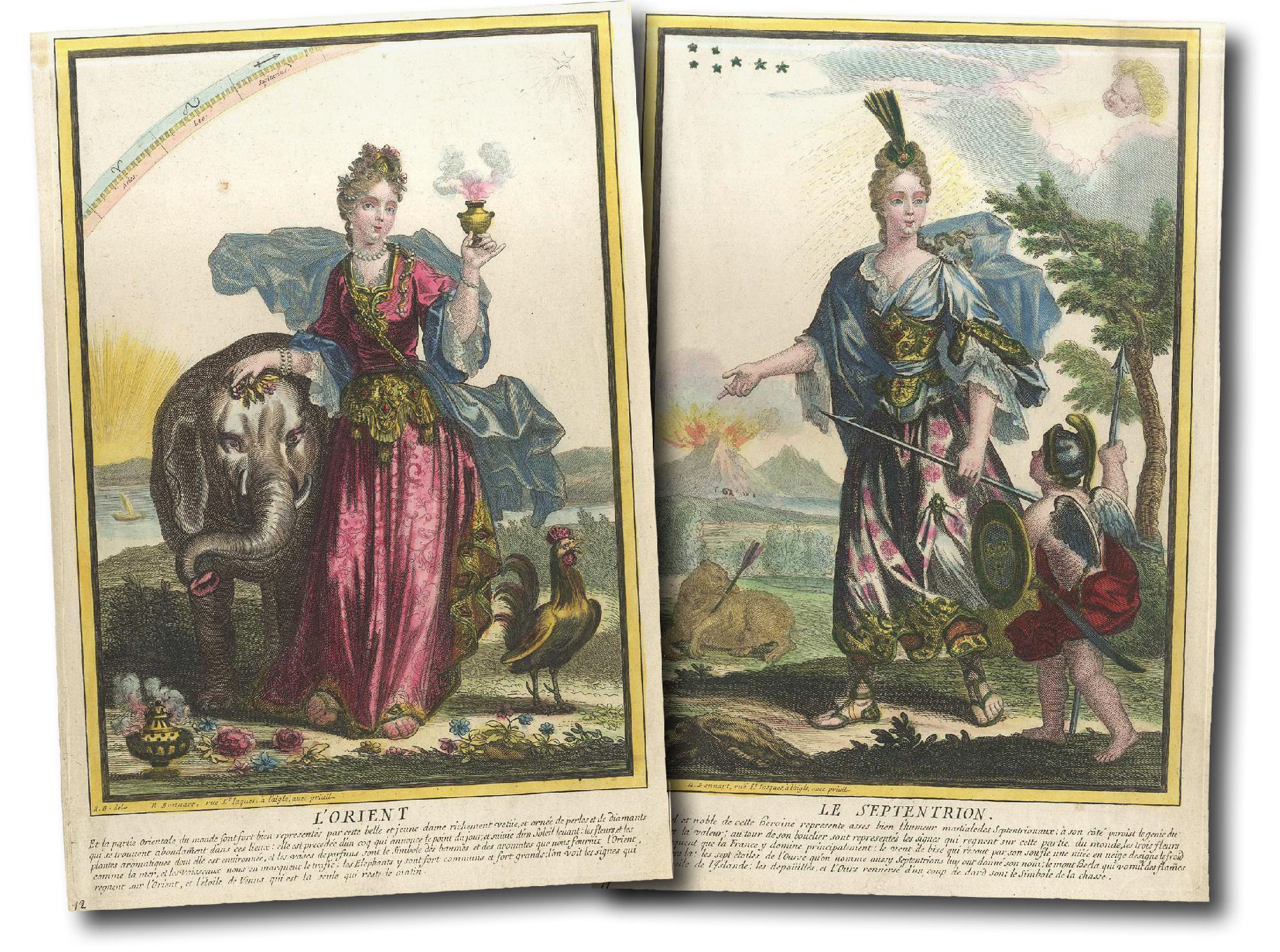 Le midy-Le septentrion-L’occident-L’orient