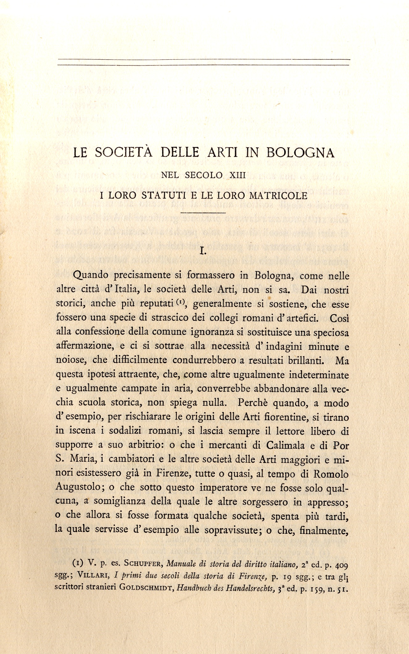 Le società delle arti in Bologna nel secolo XIII i …