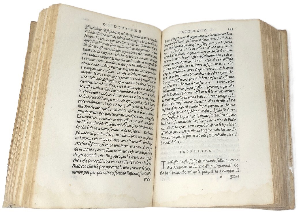 Le vite de gli illustri filosofi di Diogene Laertio, da'l …