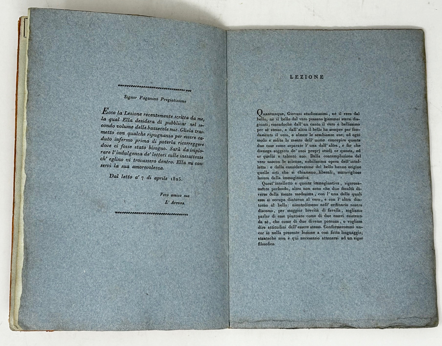 Lezione sopra ci&amp;ograve; che compete all'Intelletto ed alla Immaginativa, nelle …