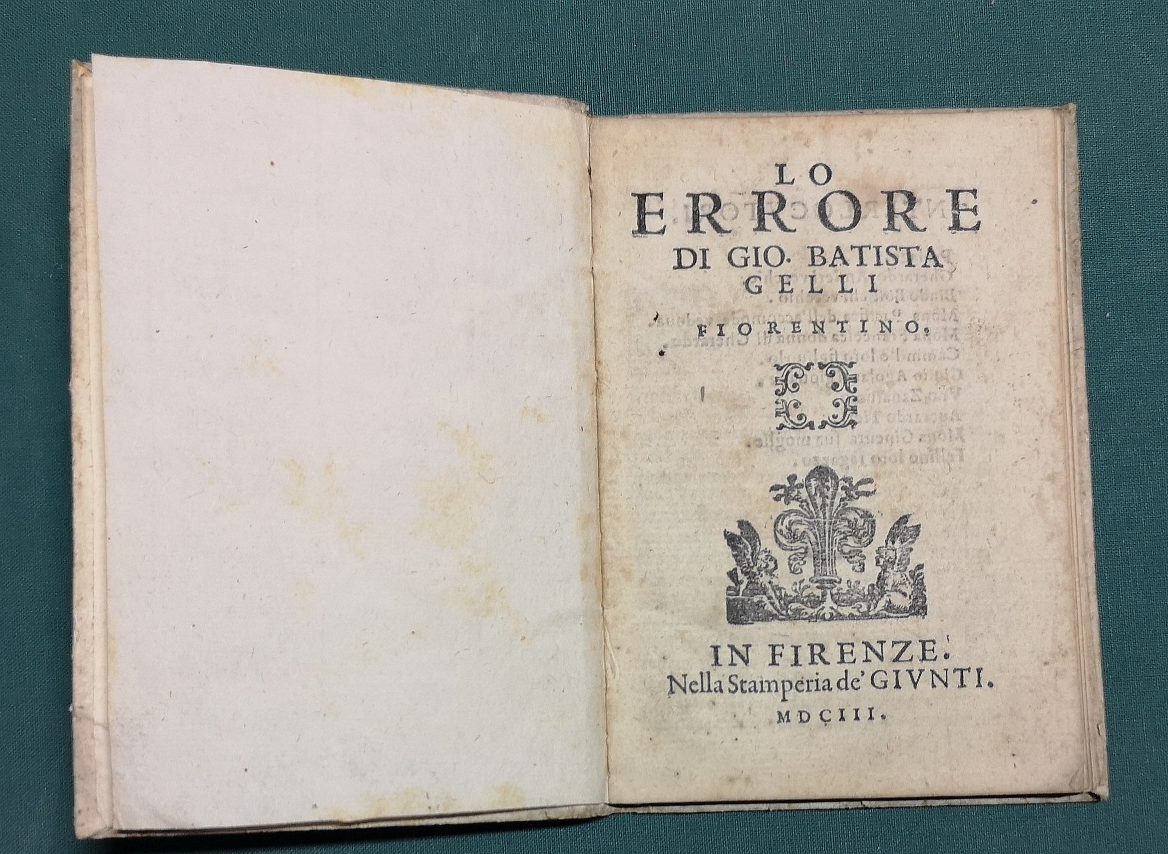 Lo Errore. (Commedia).