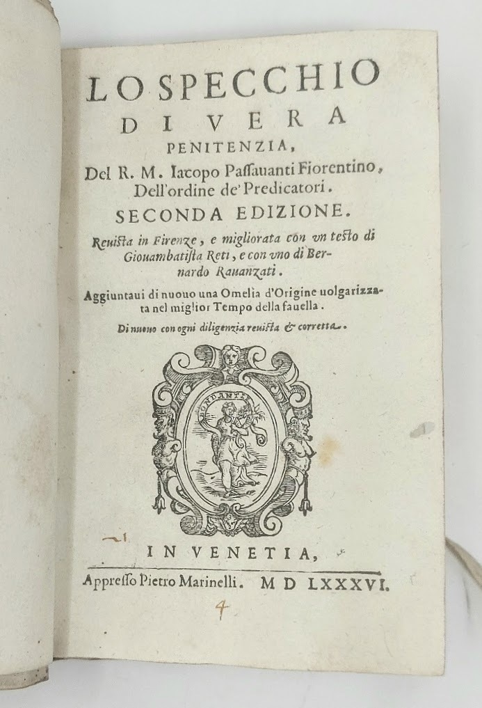 Lo specchio di vera penitenza...&amp;nbsp;Aggiuntavi di nuovo una Omelia d'Origene …