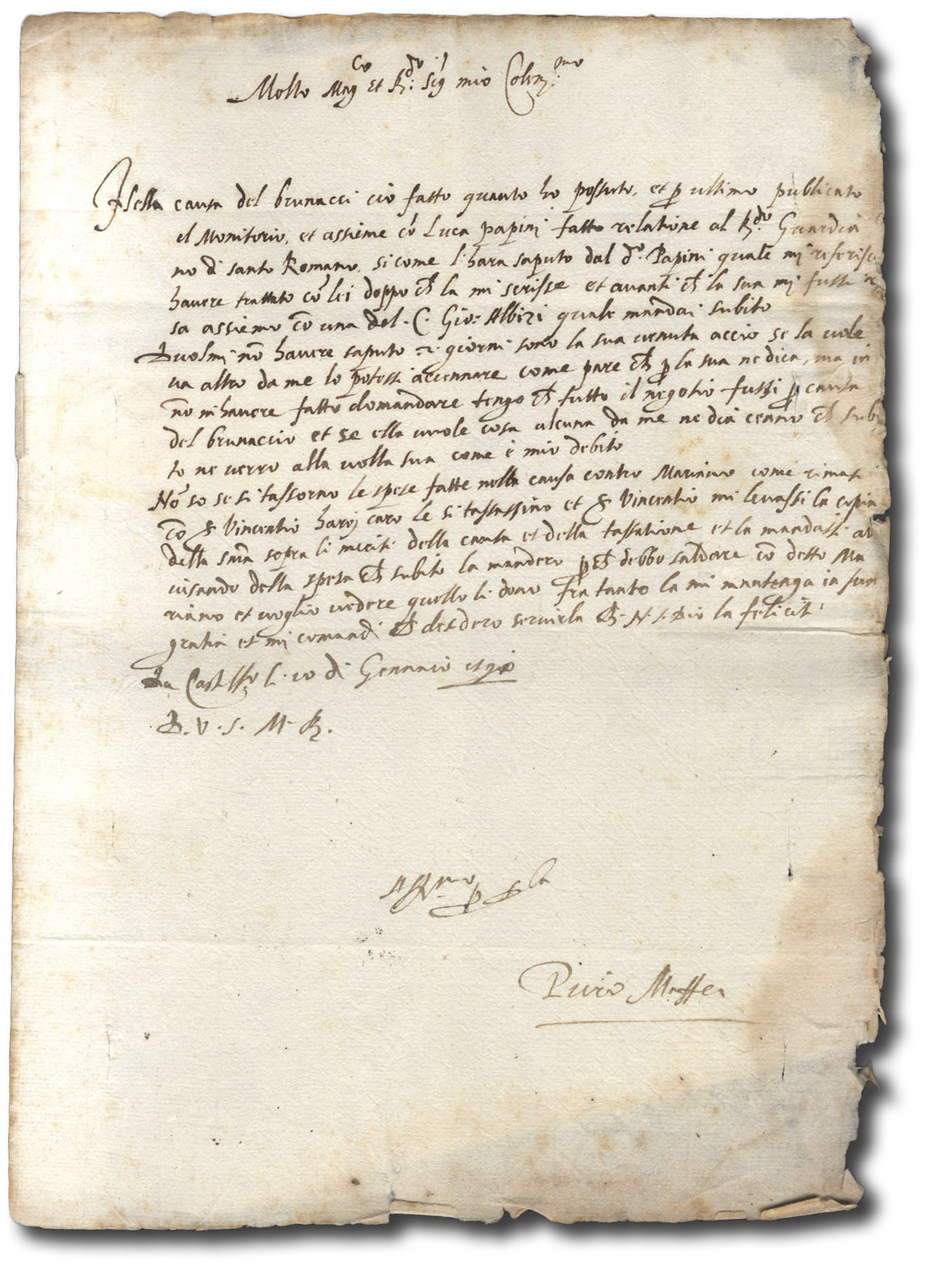 Lotto di 14 lettere a Tommaso Roffia.