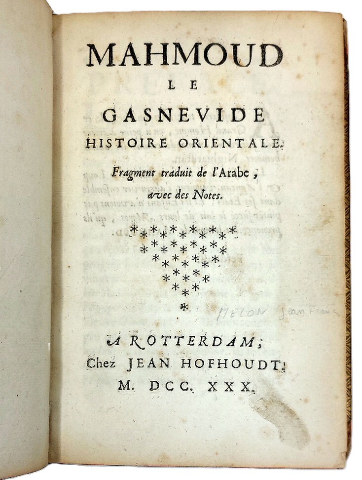 Mahmoud le Gasn&amp;eacute;vide.&amp;nbsp;Fragment traduit de l'Arabe, avec des notes.
