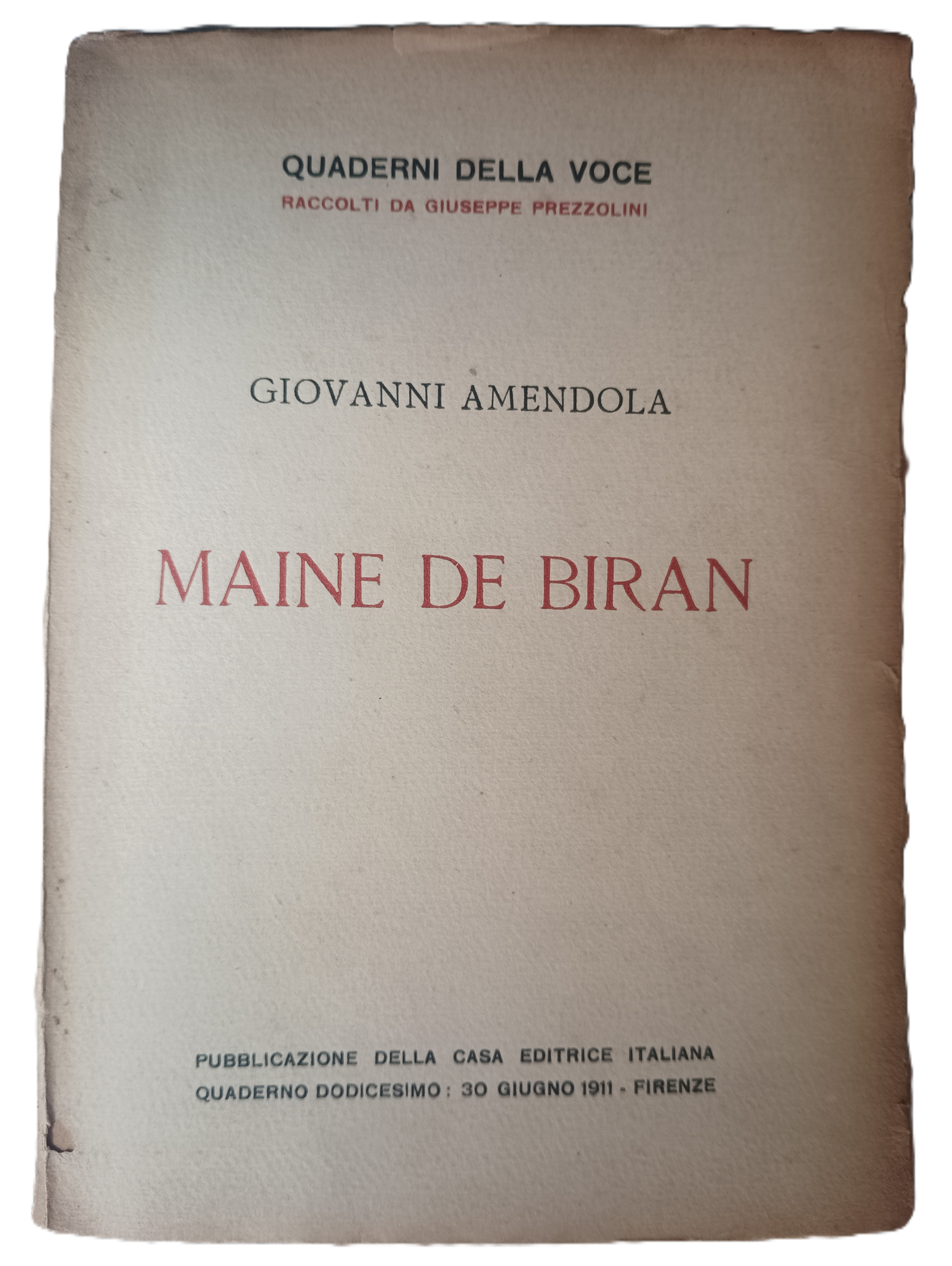 Maine de Biran: quattro lezioni tenute alla biblioteca filosofica di …