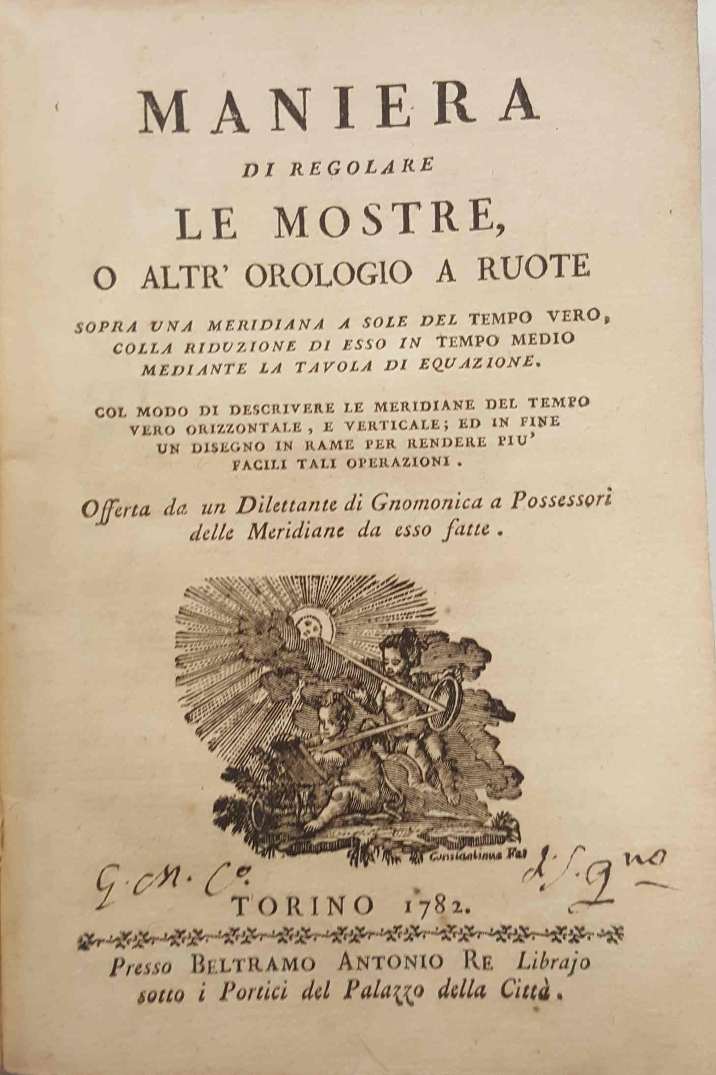 Maniera di regolare le mostre, o altr'orologio a ruote sopra …