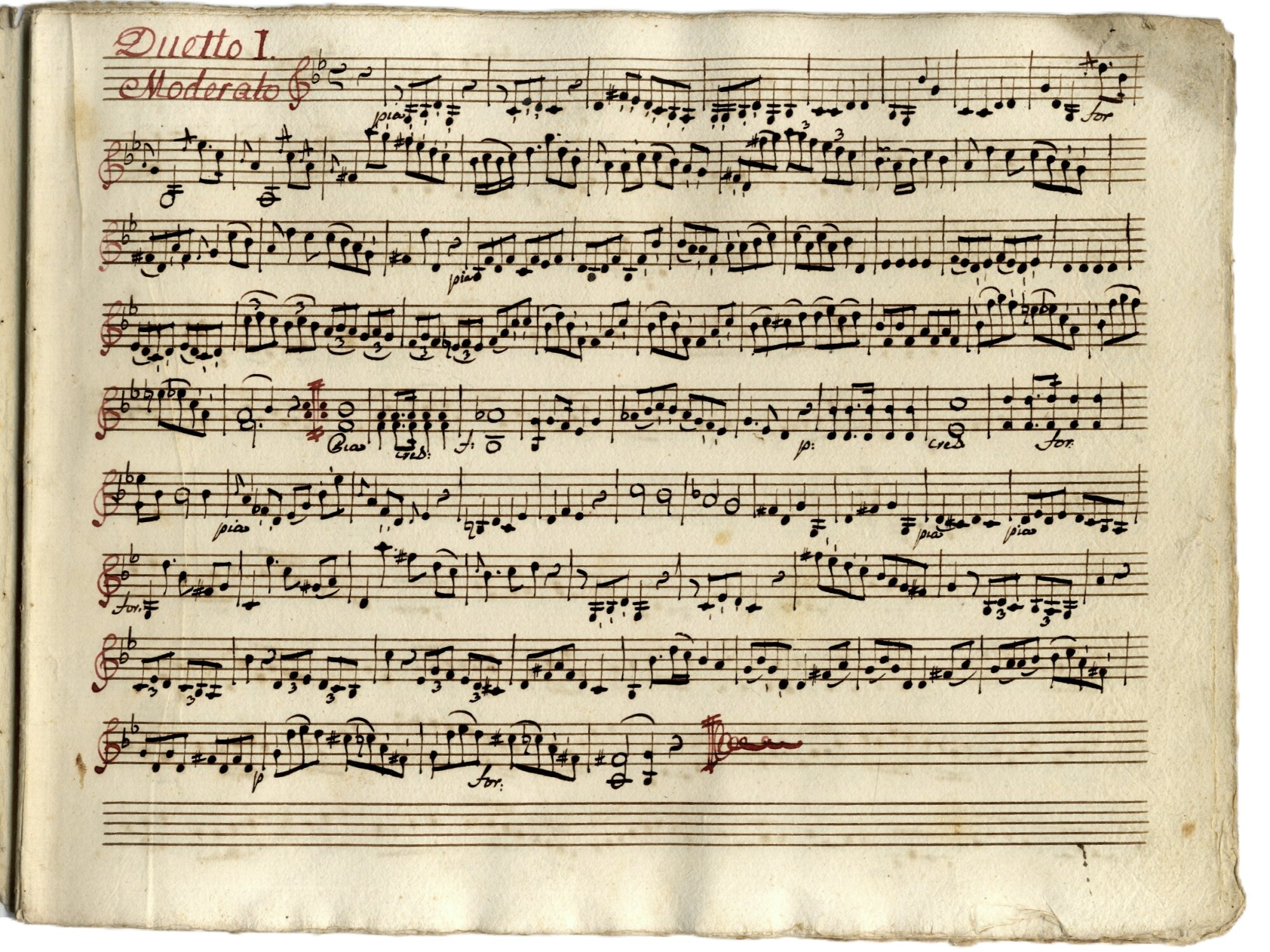 Manoscritto - Sei Duetti per Violino - Spartiti per 2&amp;deg; …