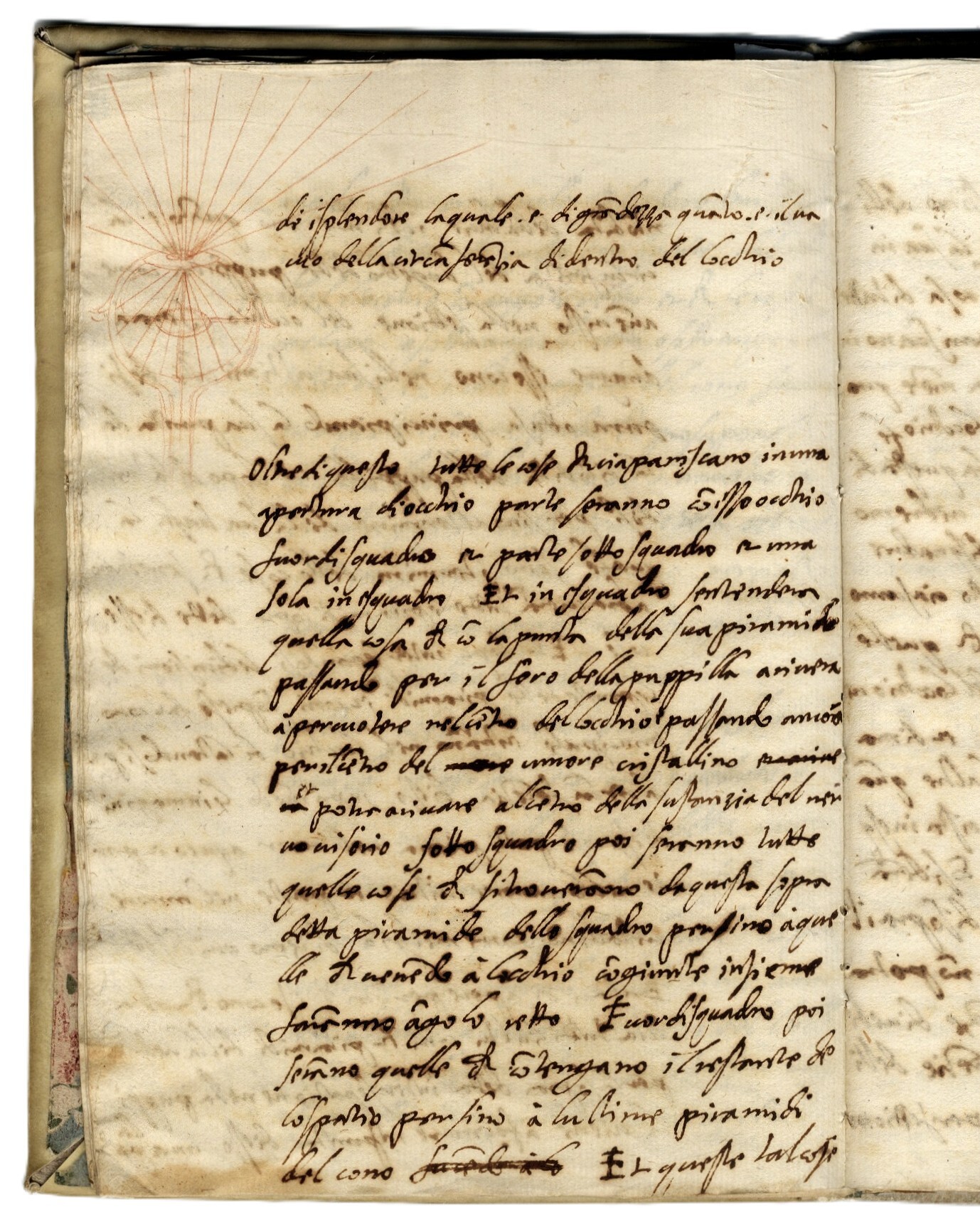 [Manoscritto di Ottica] Come nell occhio nostro se fa la …