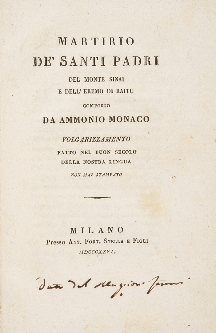 Martirio de' Santi Padri del Monte Sinai e dell'Eremo di …
